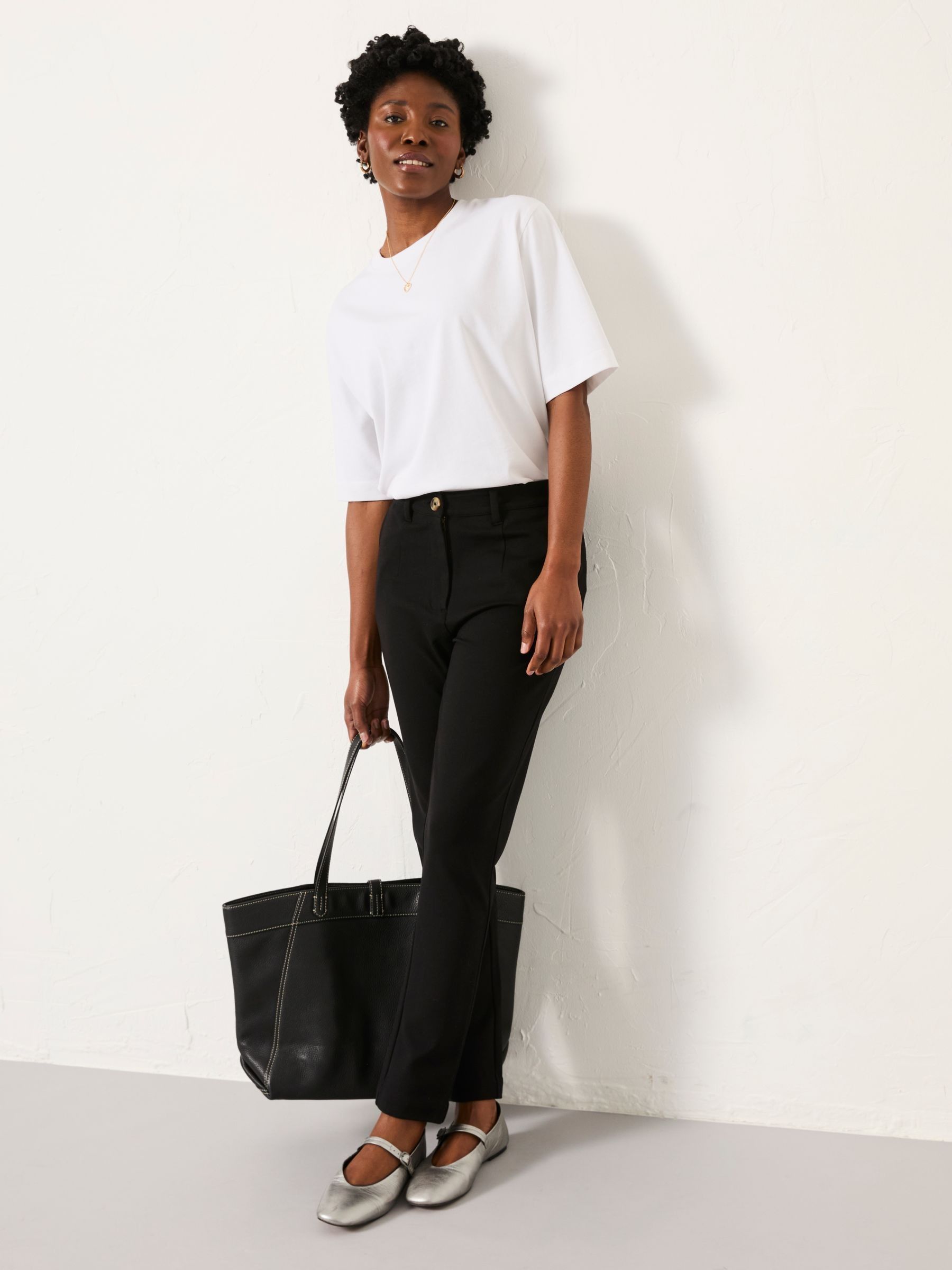 Grace Black Ponte Tapered Trouser - Image 5 of 5