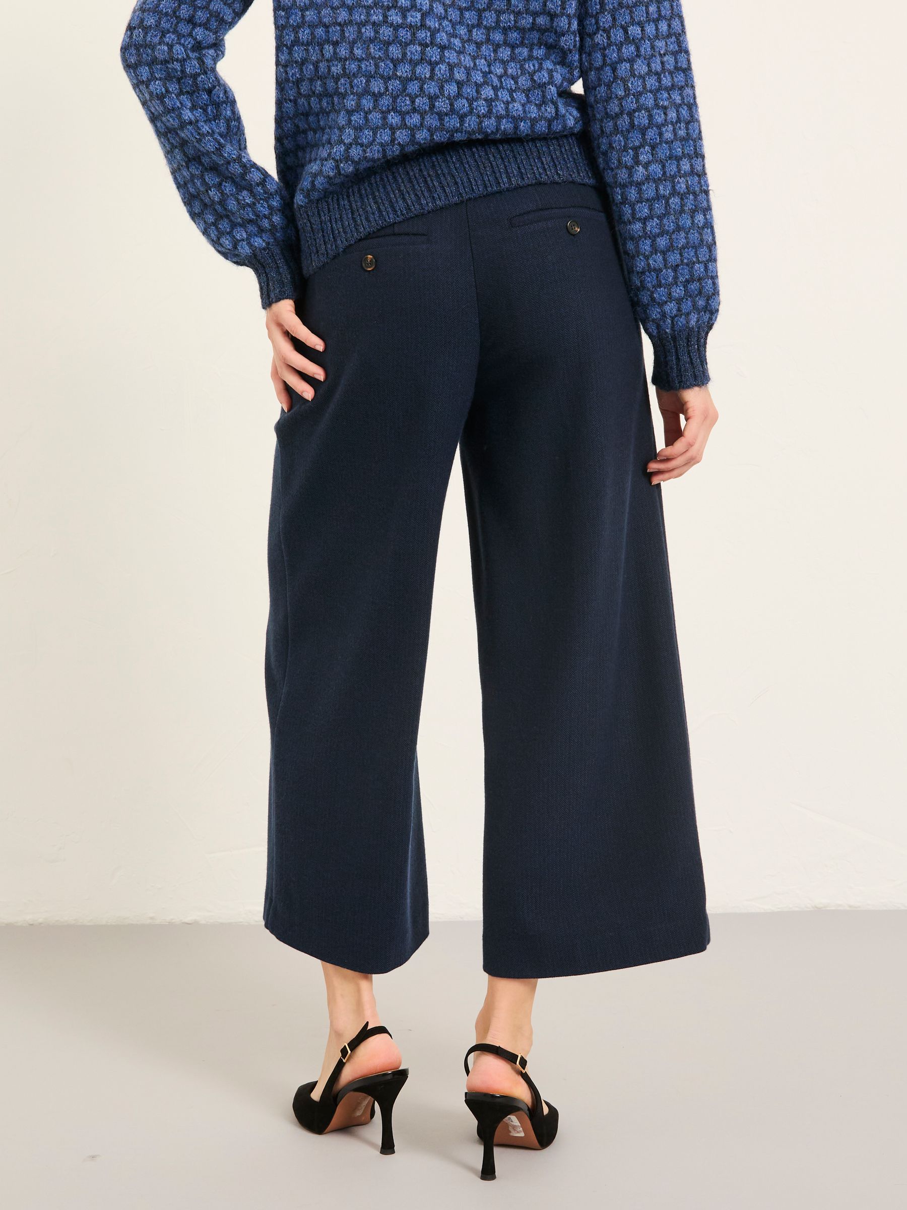 Dolly Navy Cropped Trouser - Image 2 of 8