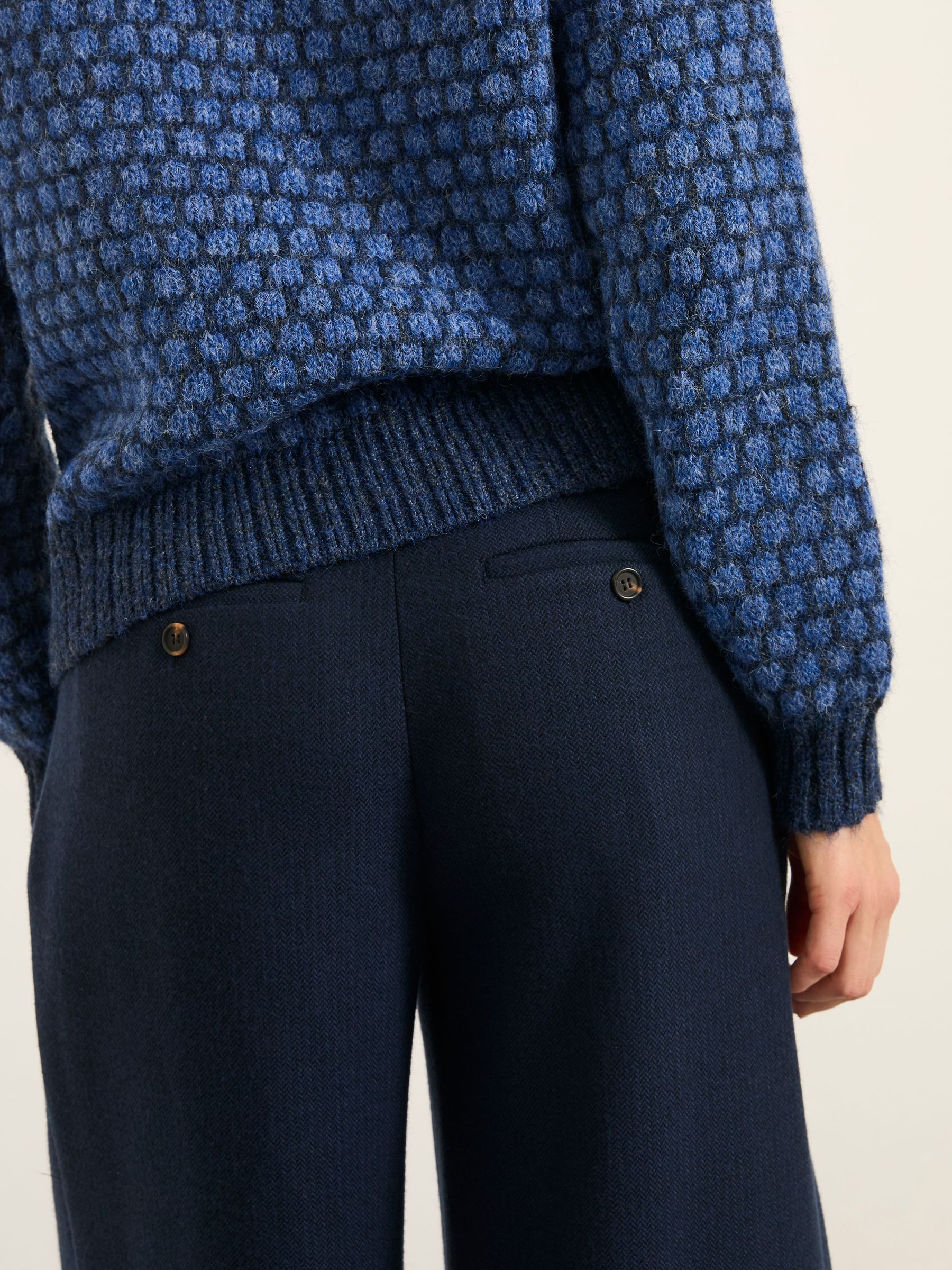 Dolly Navy Cropped Trouser - Image 6 of 8