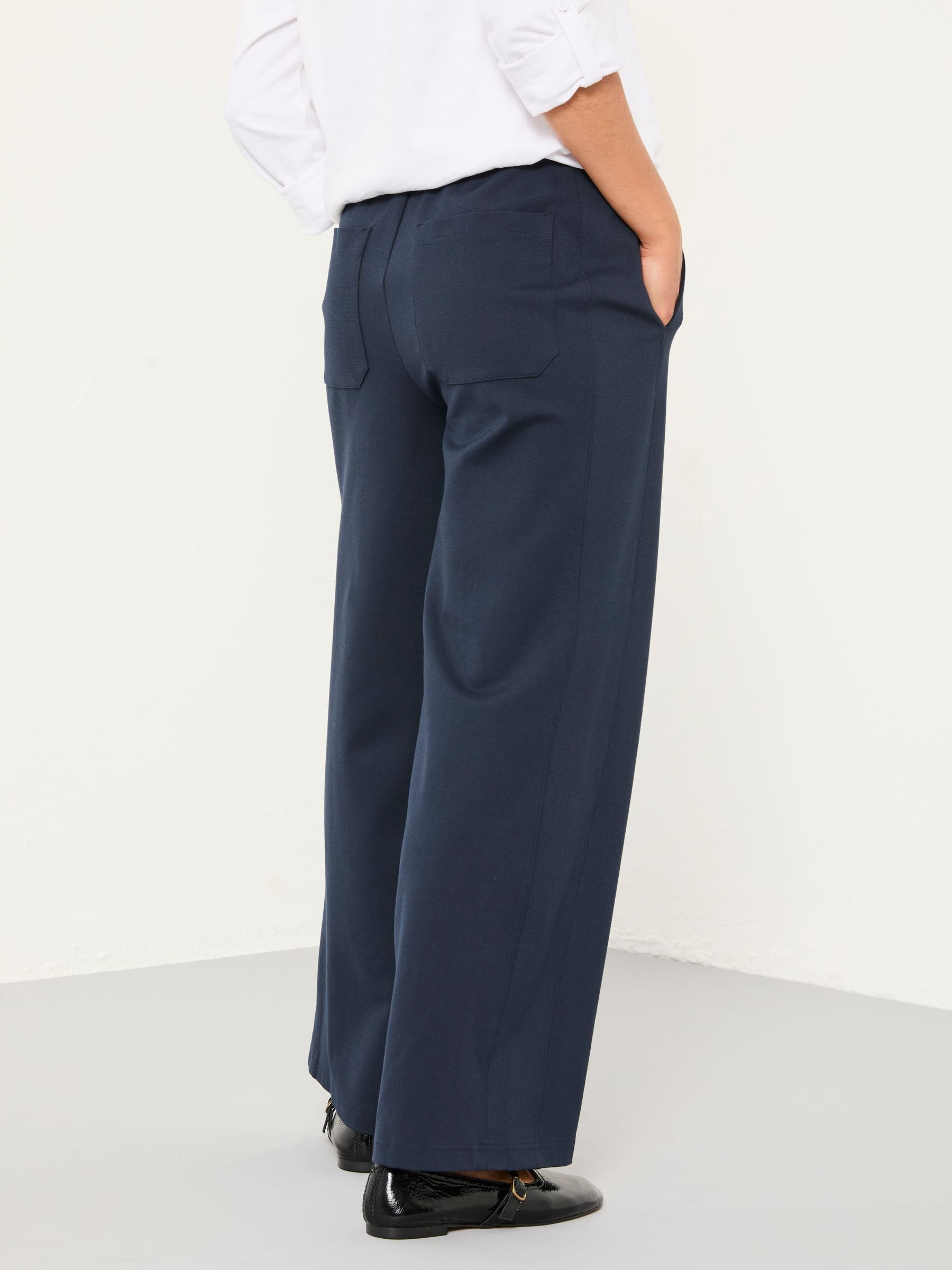 Ely Navy Ponte Wide Leg Trouser - Image 2 of 6