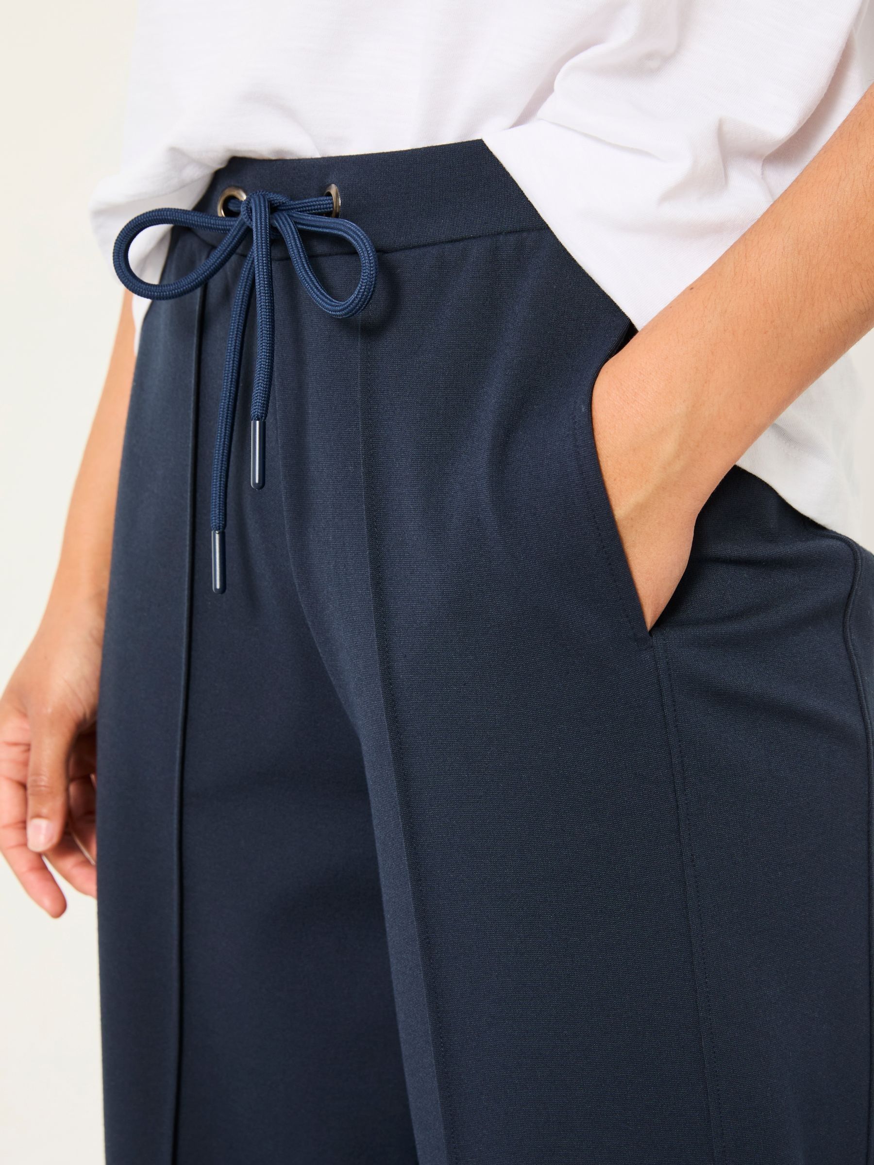 Ely Navy Ponte Wide Leg Trouser - Image 4 of 6