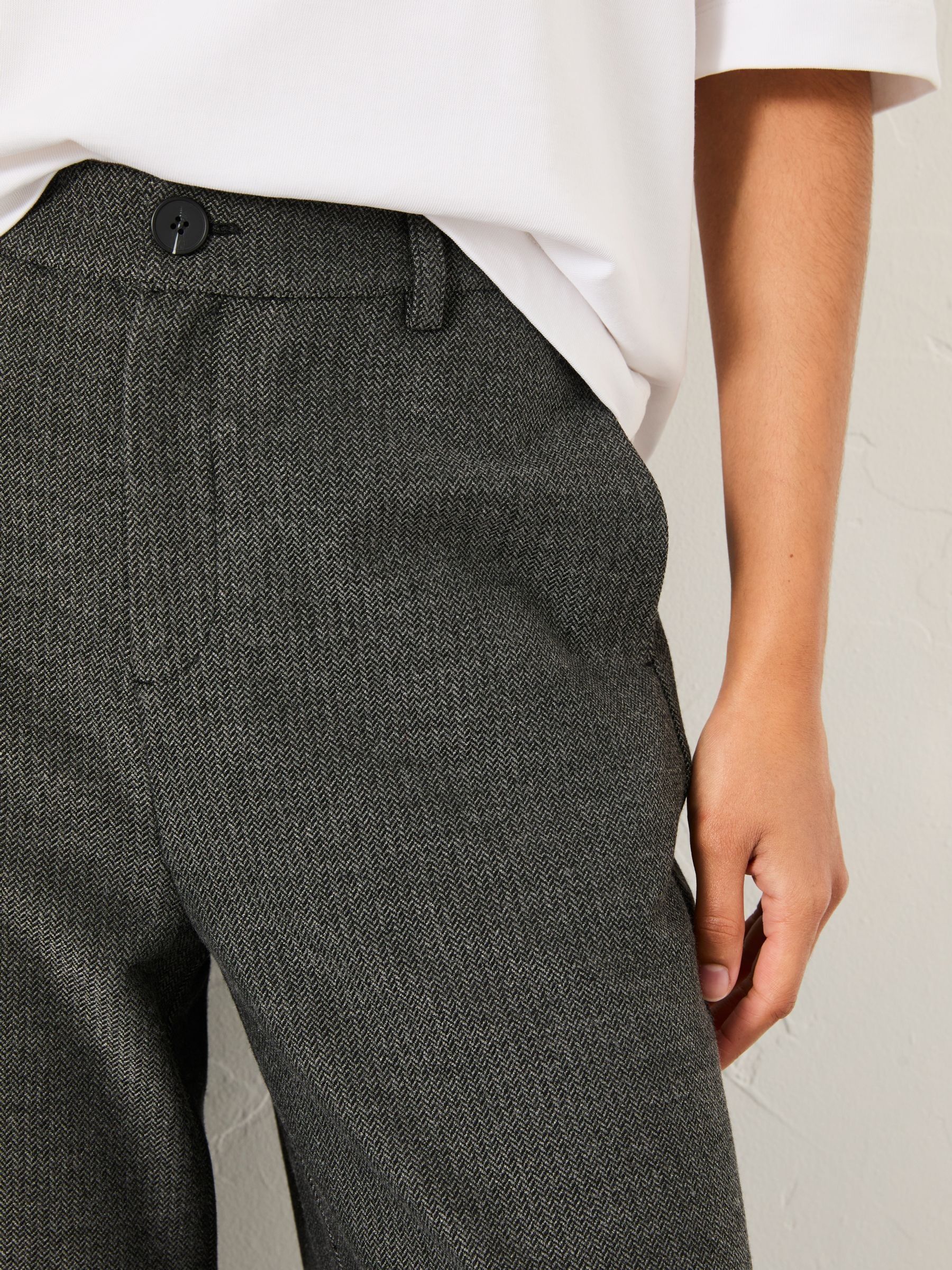 Preseley Charcoal Grey Wide Leg Trousers - Image 4 of 5