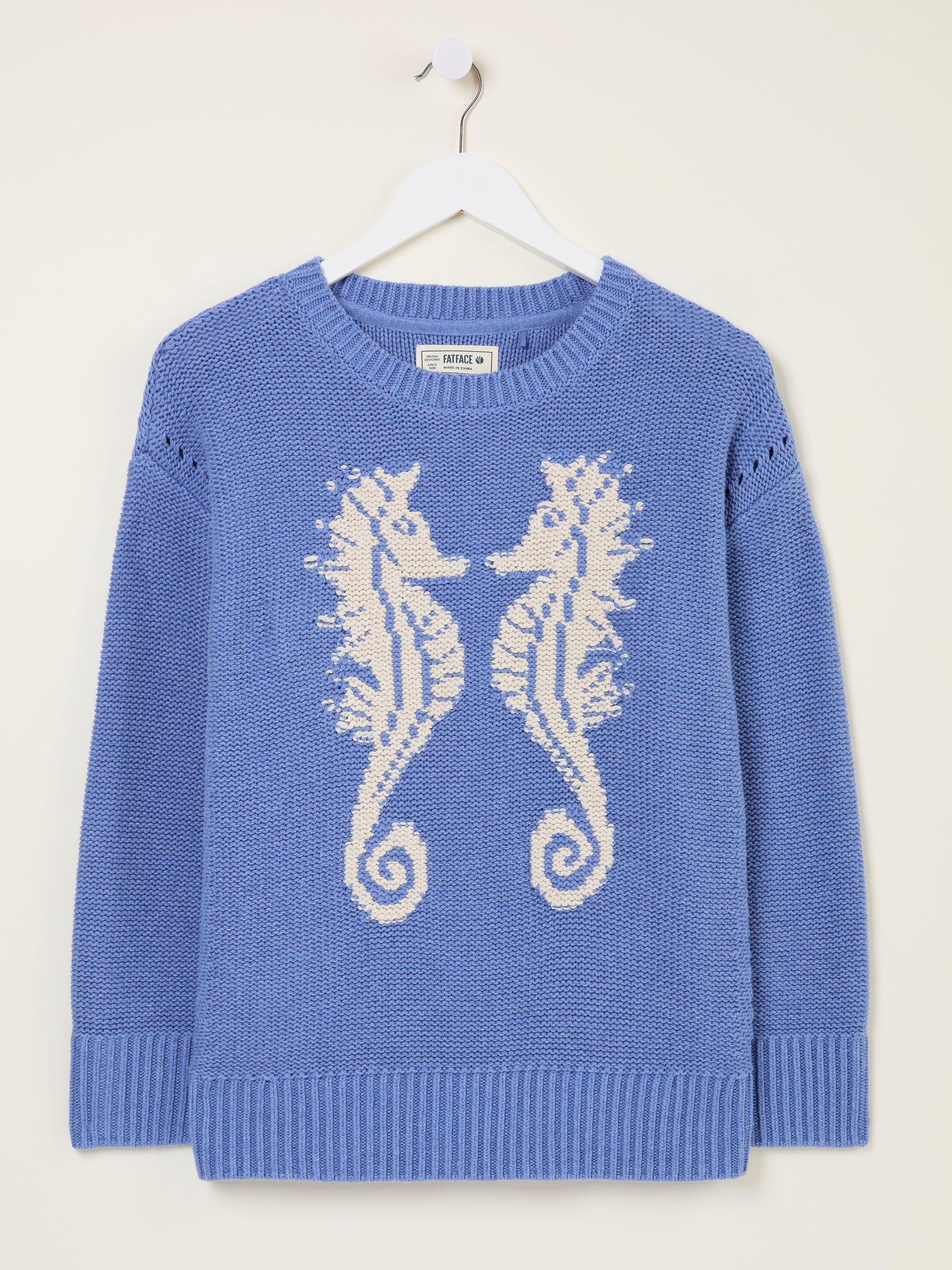 Blue MCS Seahorse Knitted Jumper - Image 5 of 5