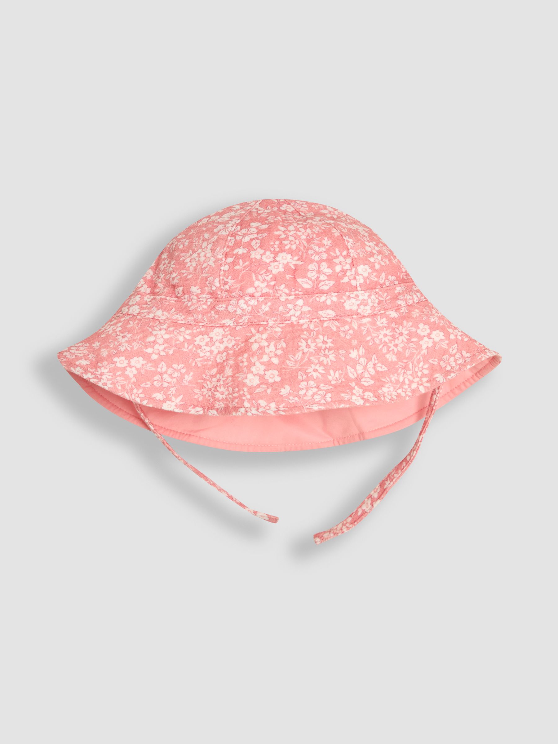 Pink Ditsy Floral Reversible Muslin Sun Hat - Image 1 of 3