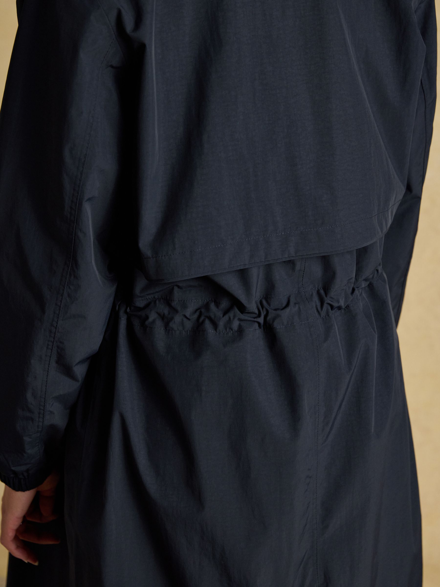 Hensley Navy Longline Waterproof Coat with Packable Hood - Image 10 of 13