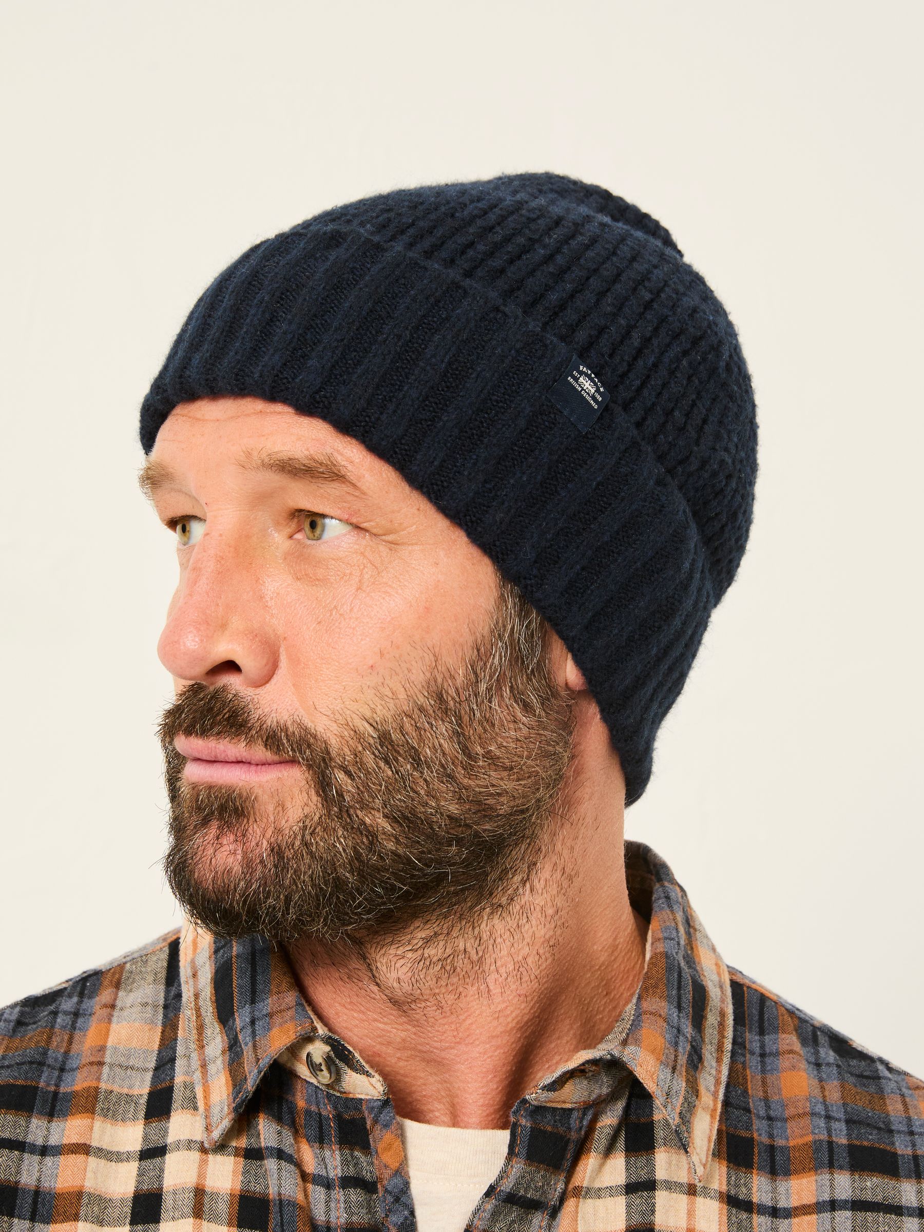 Navy Waffle Beanie - Image 1 of 4