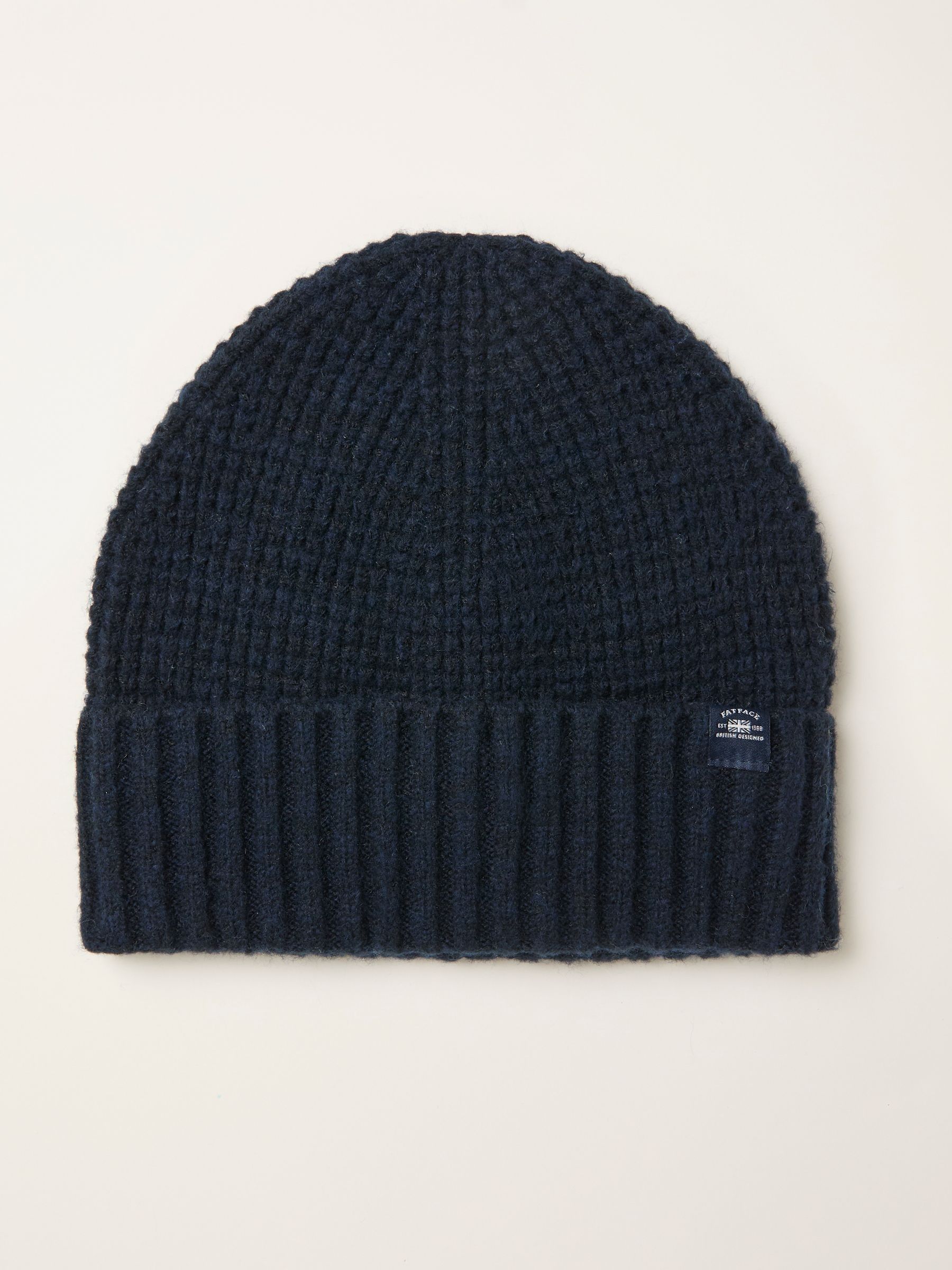 Navy Waffle Beanie - Image 3 of 4