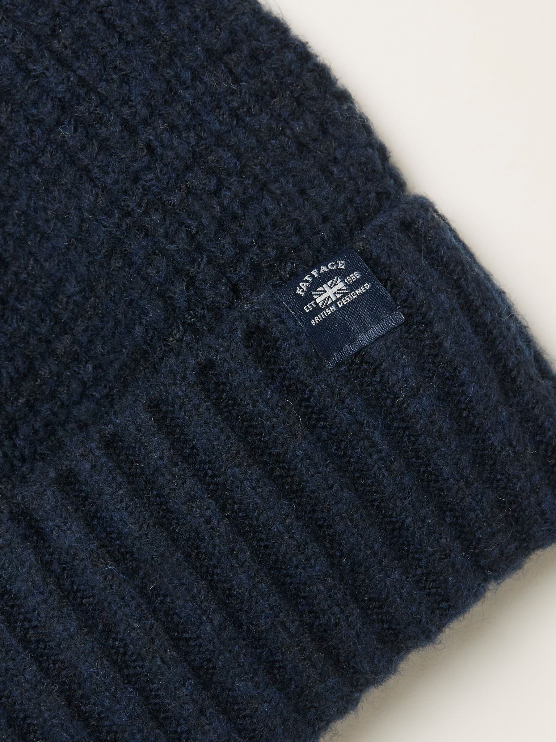 Navy Waffle Beanie - Image 4 of 4
