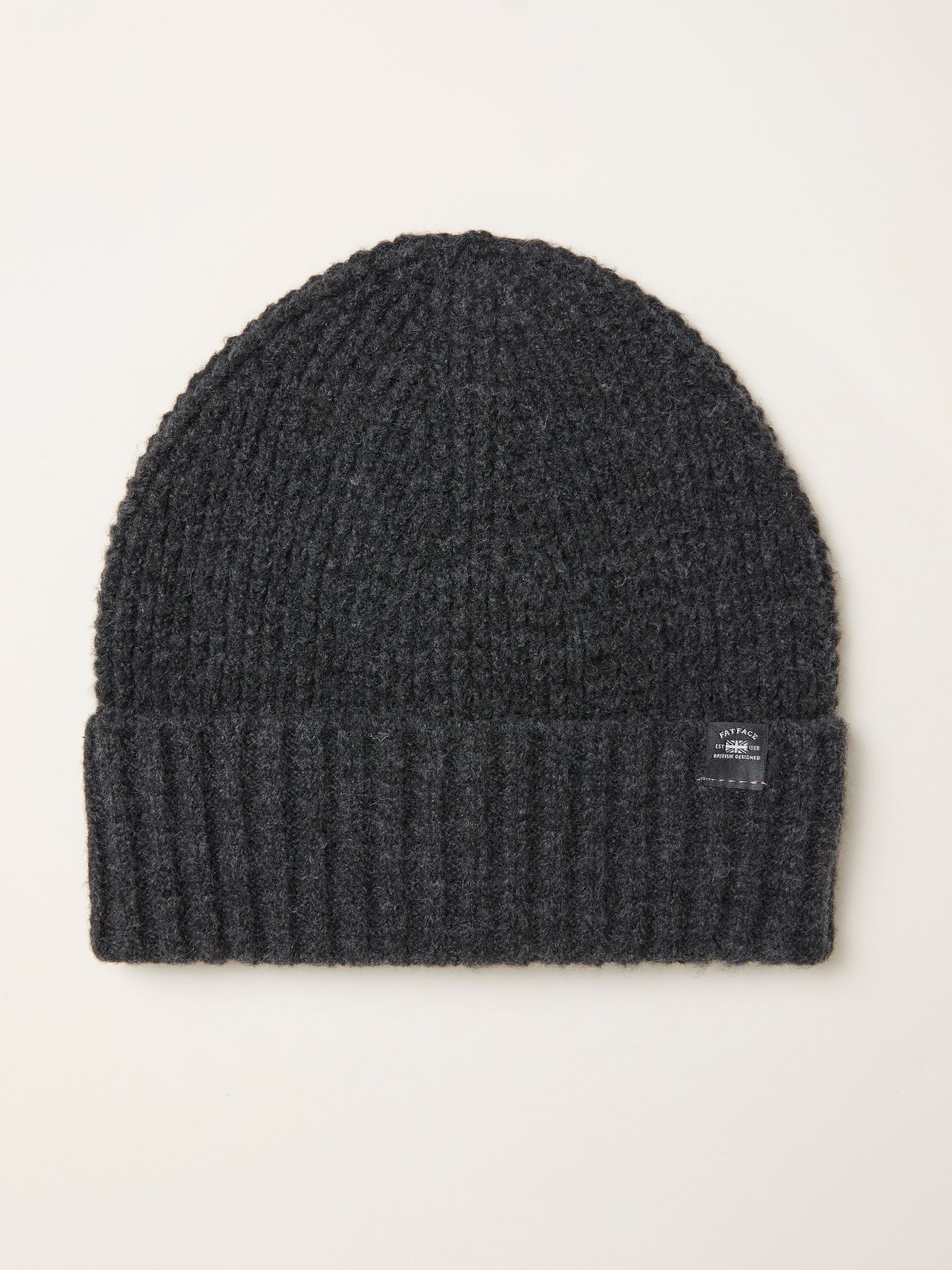 Charcoal Grey Waffle Beanie - Image 1 of 2