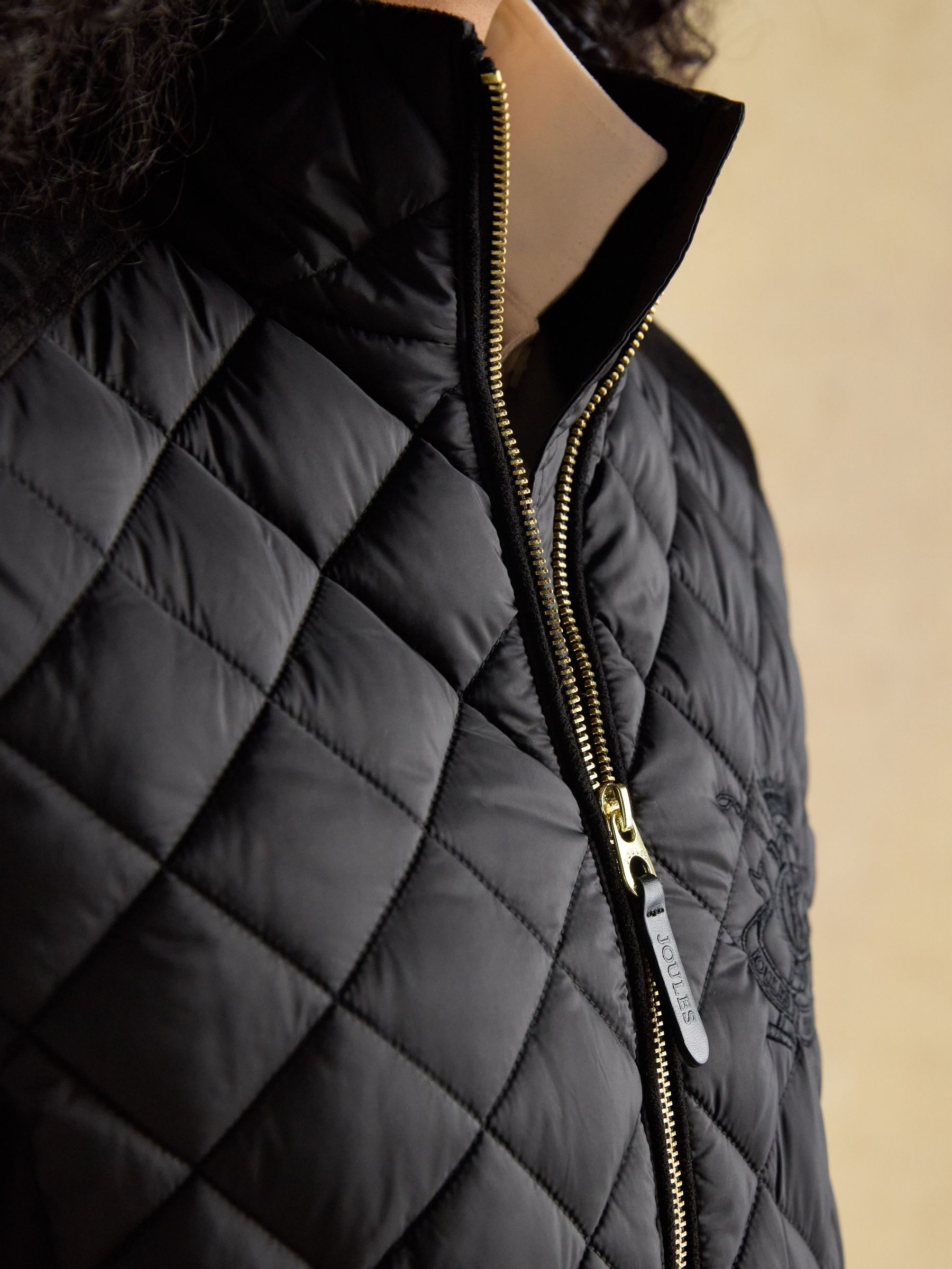Braemar Luxe Black Showerproof Diamond Quilted Coat - Image 3 of 9