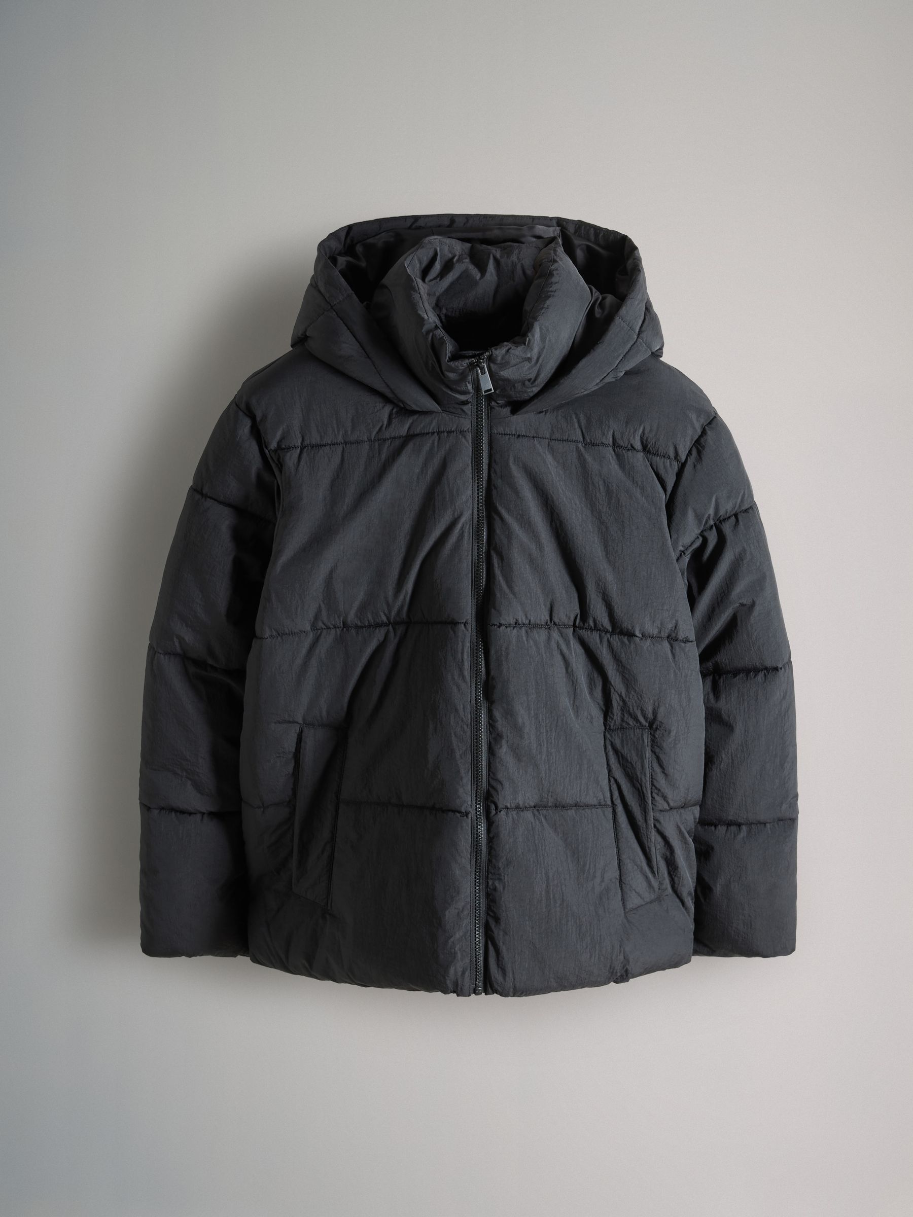 Black - Short Padded Coat - Image 1 of 6