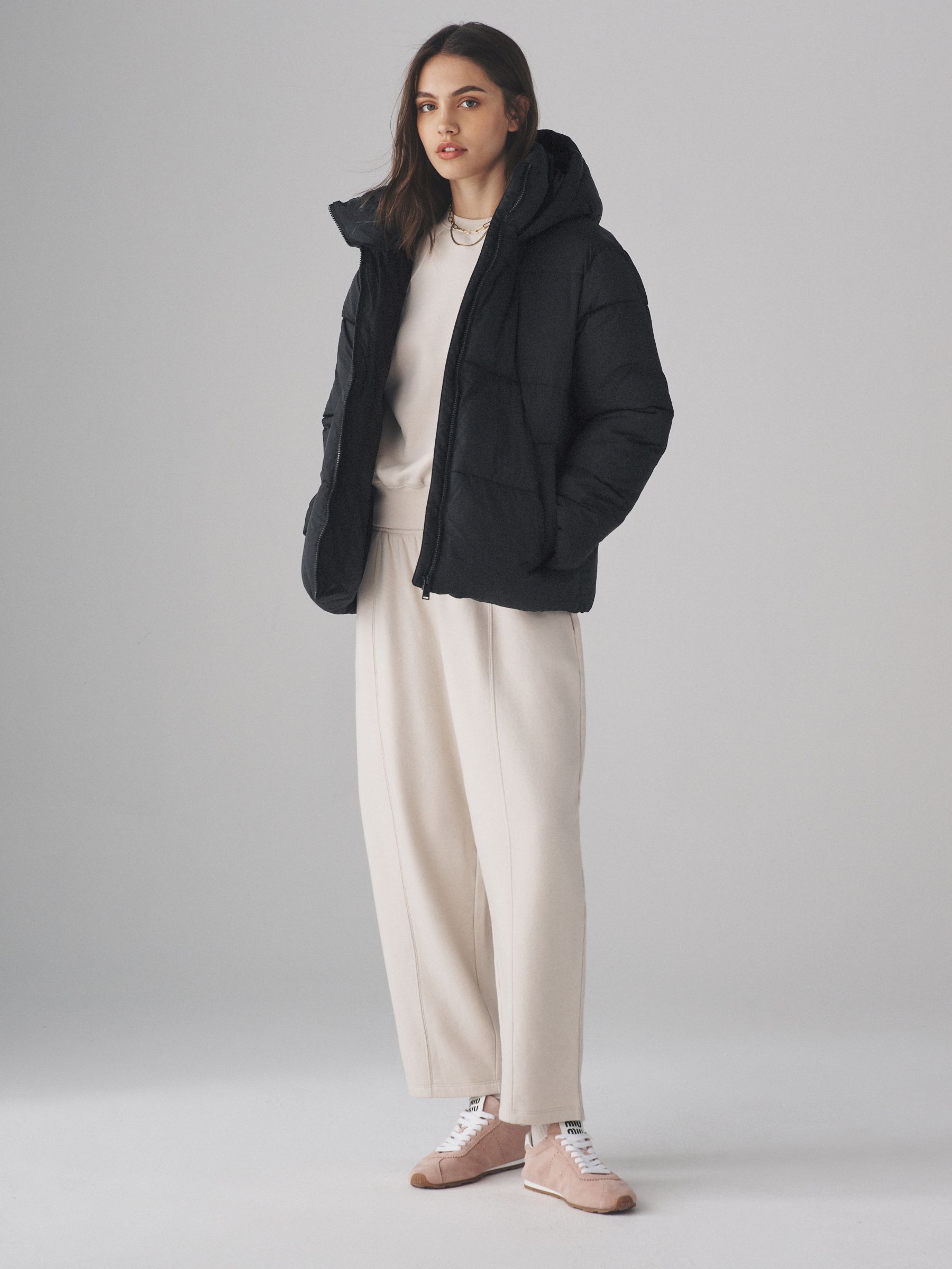Black - Short Padded Coat - Image 2 of 6