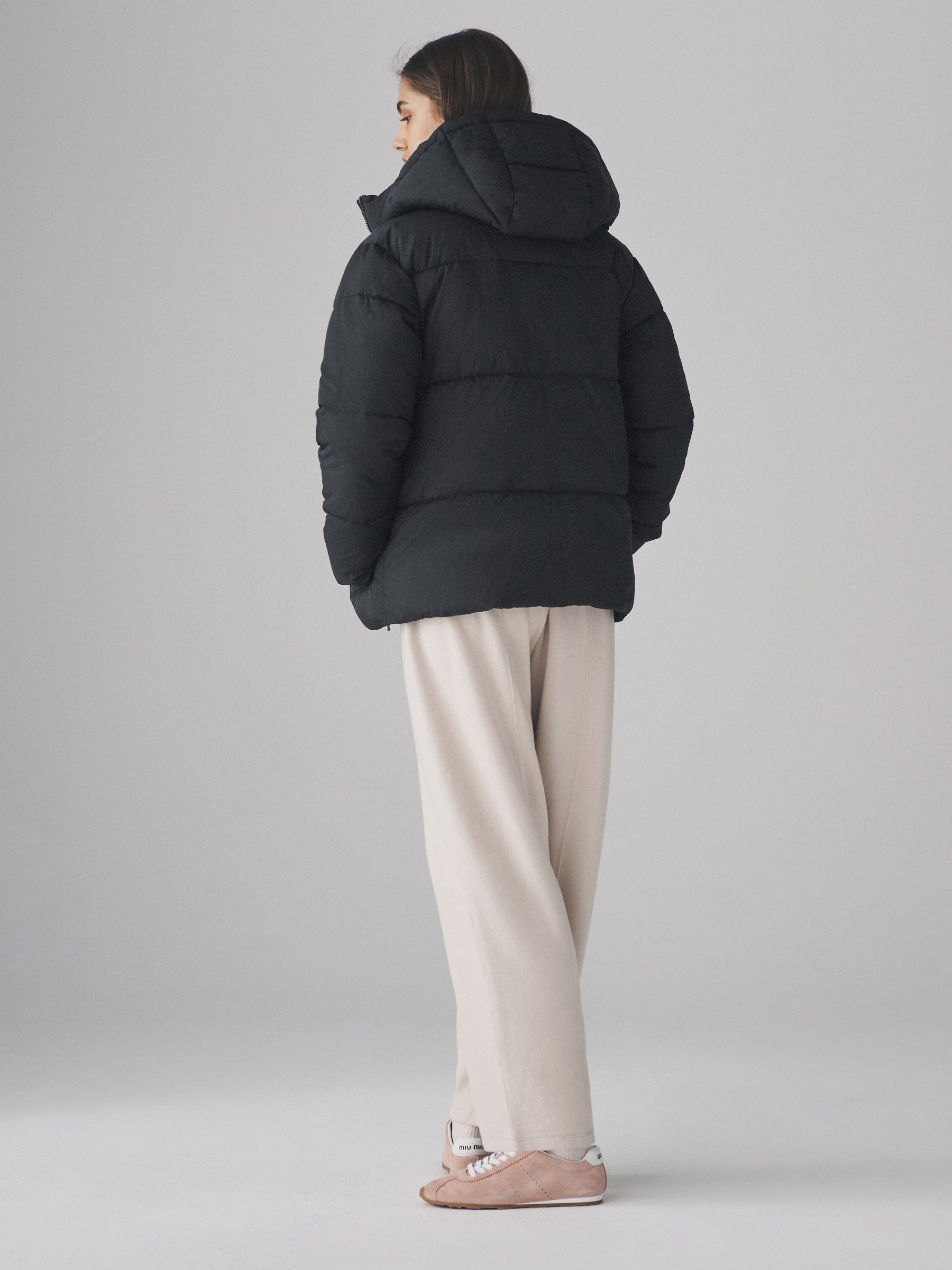 Black - Short Padded Coat - Image 3 of 6
