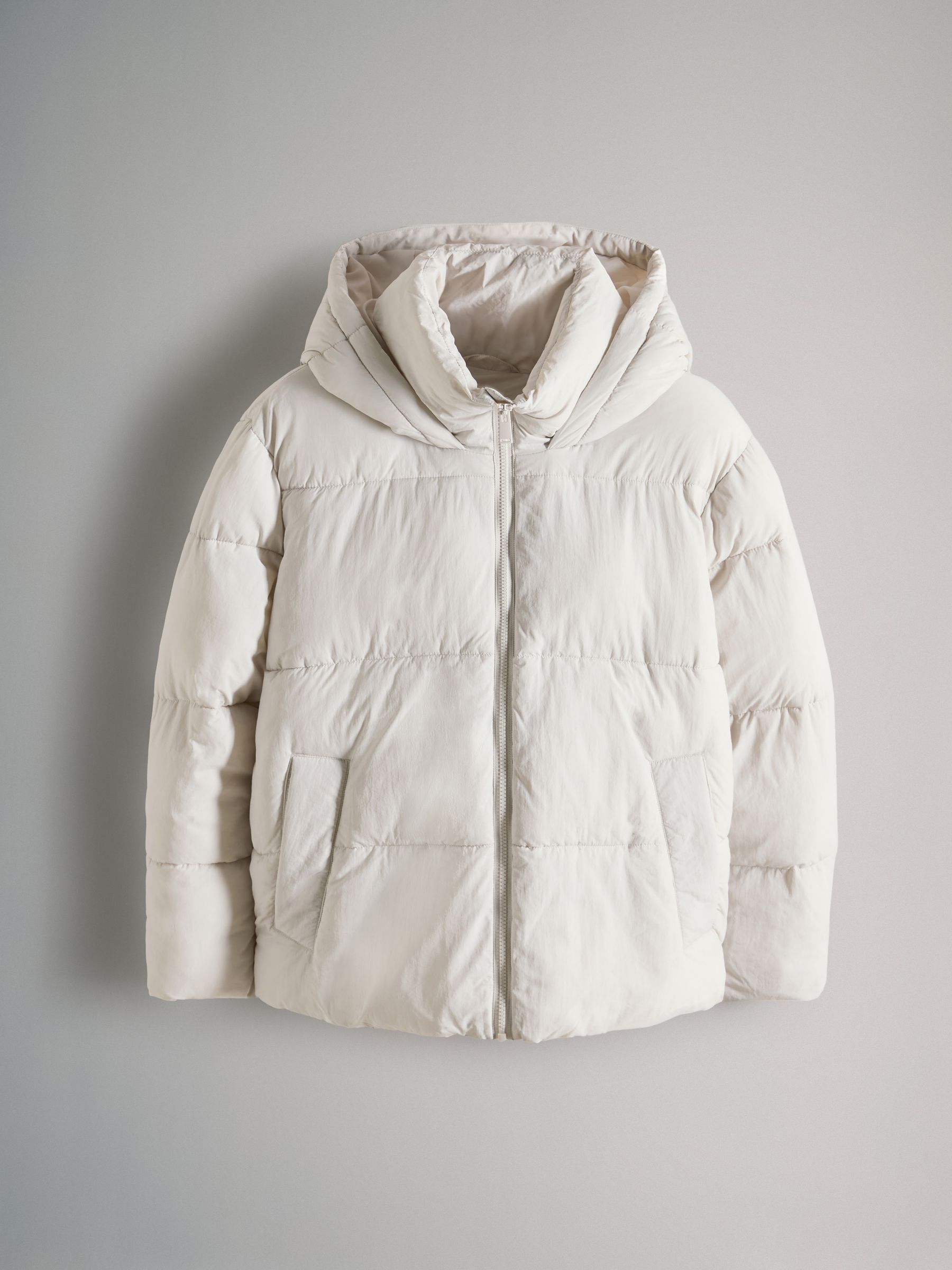 Oyster Grey - Short Padded Coat - Image 2 of 8