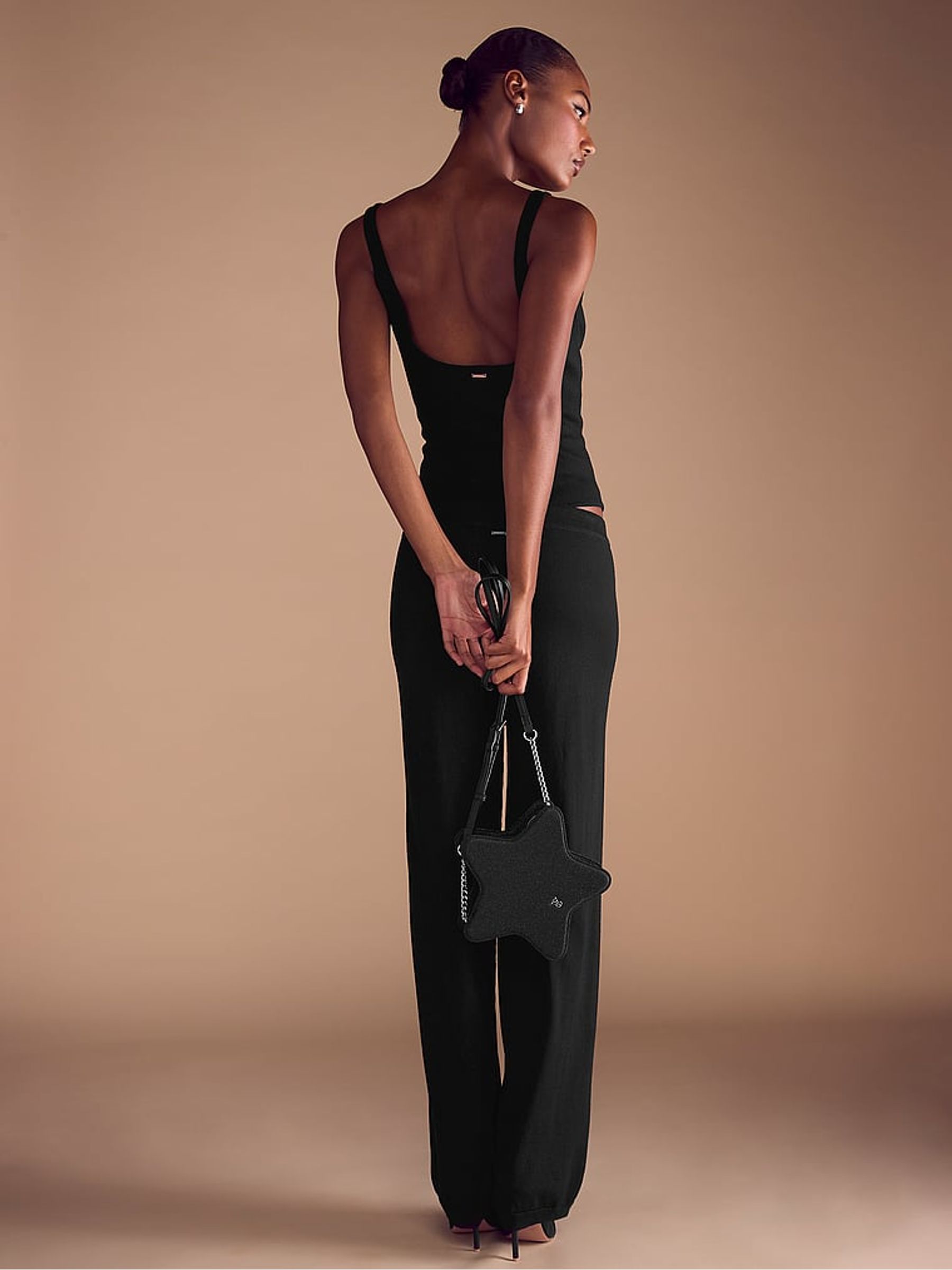 Black Sparkle Star Crossbody Bag - Image 4 of 4