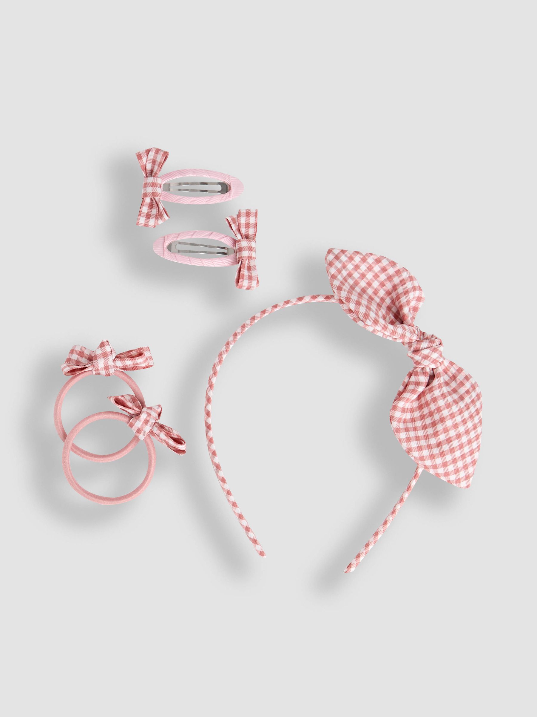 Pink Gingham Hair Accessories Pack - Image 2 of 4