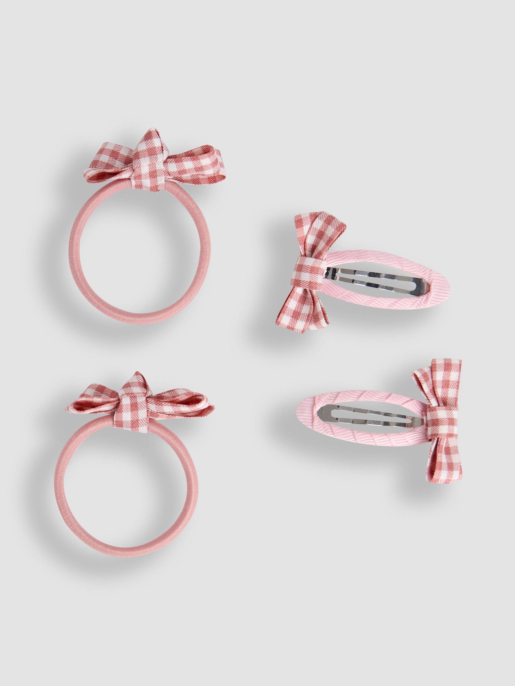 Pink Gingham Hair Accessories Pack - Image 3 of 4