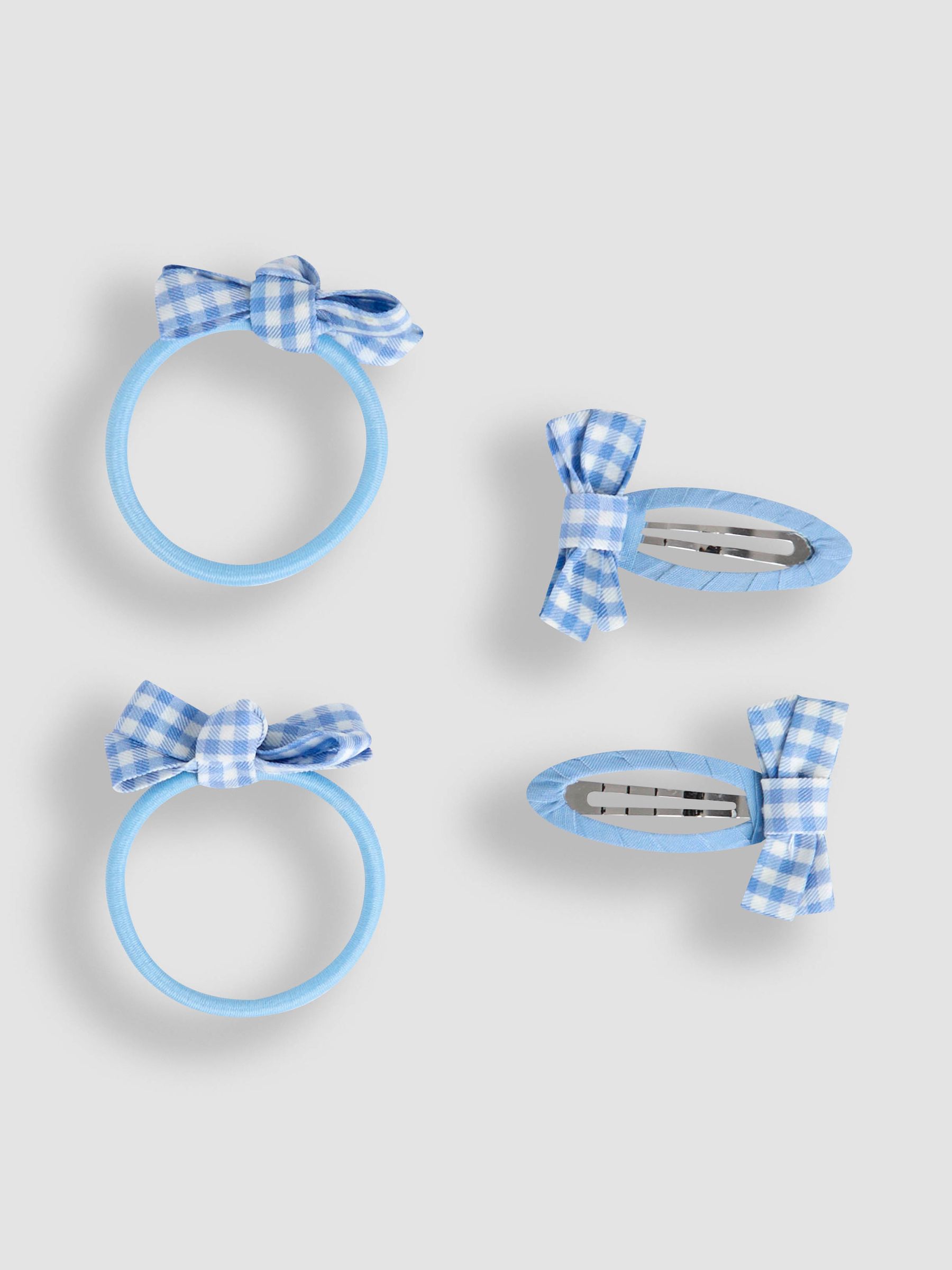 Blue Gingham Hair Accessories Pack - Image 3 of 4