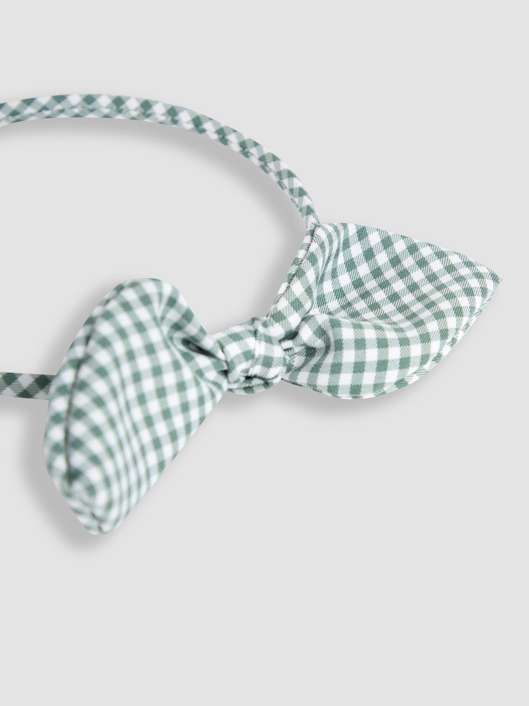 Green Gingham Hair Accessories Pack - Image 3 of 4