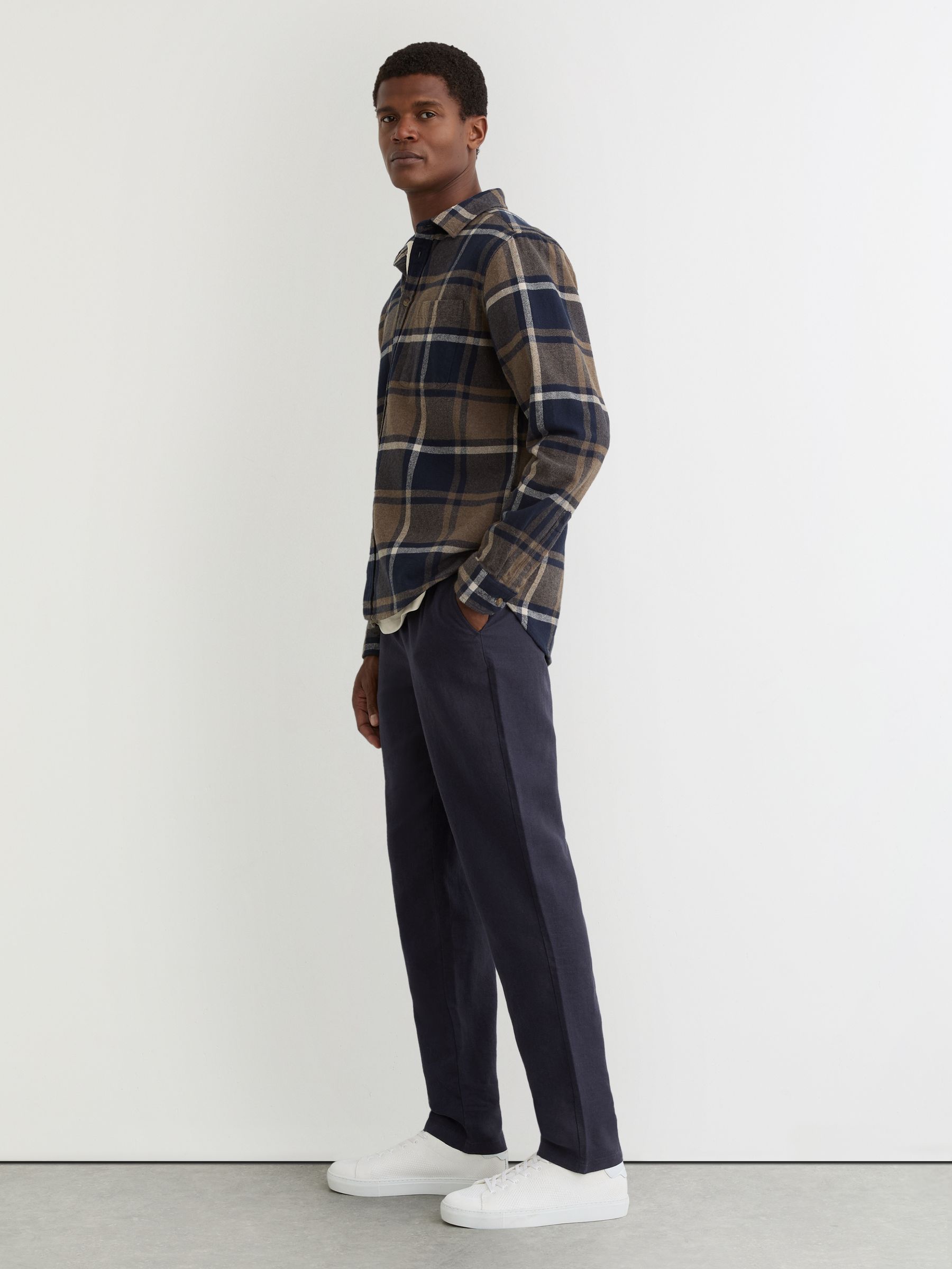 Les Deux Drawstring Trousers in Navy - Image 1 of 5