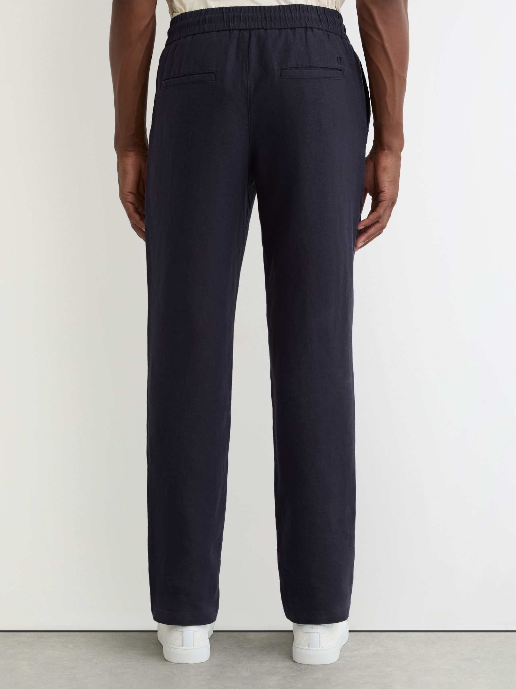 Les Deux Drawstring Trousers in Navy - Image 4 of 5
