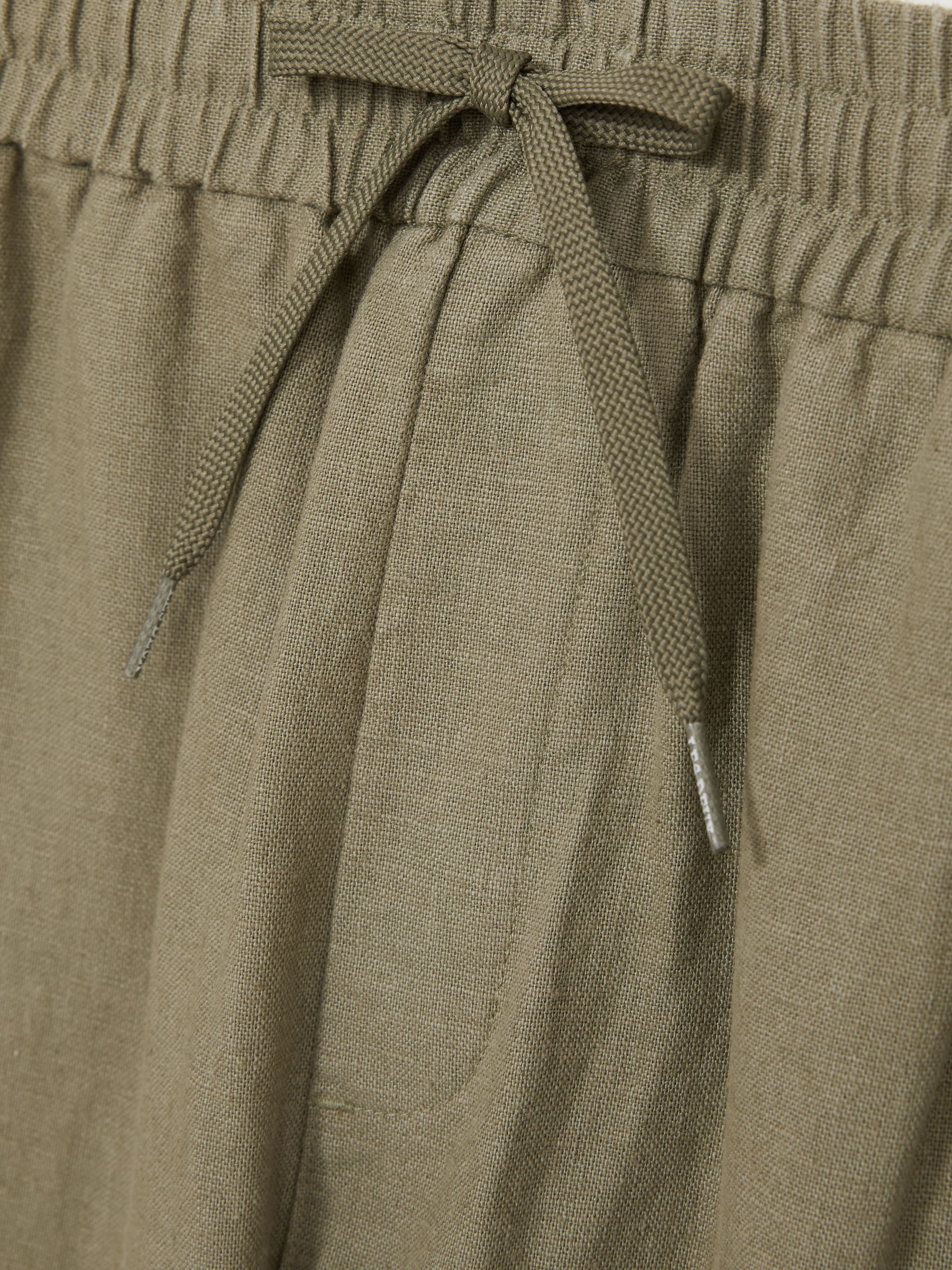 Les Deux Drawstring Trousers in Green/Ivory - Image 5 of 5