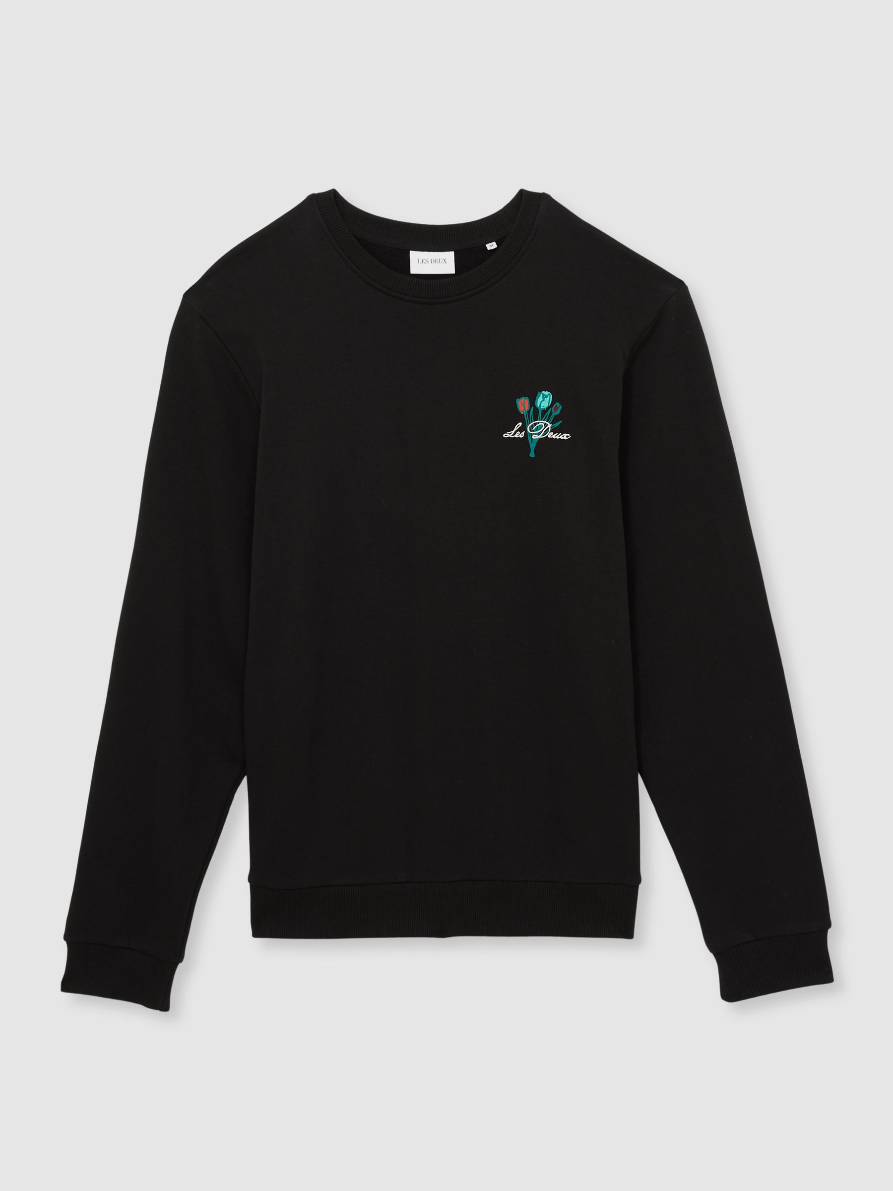 Les Deux Cotton Café Sweatshirt in Black Print - Image 2 of 5
