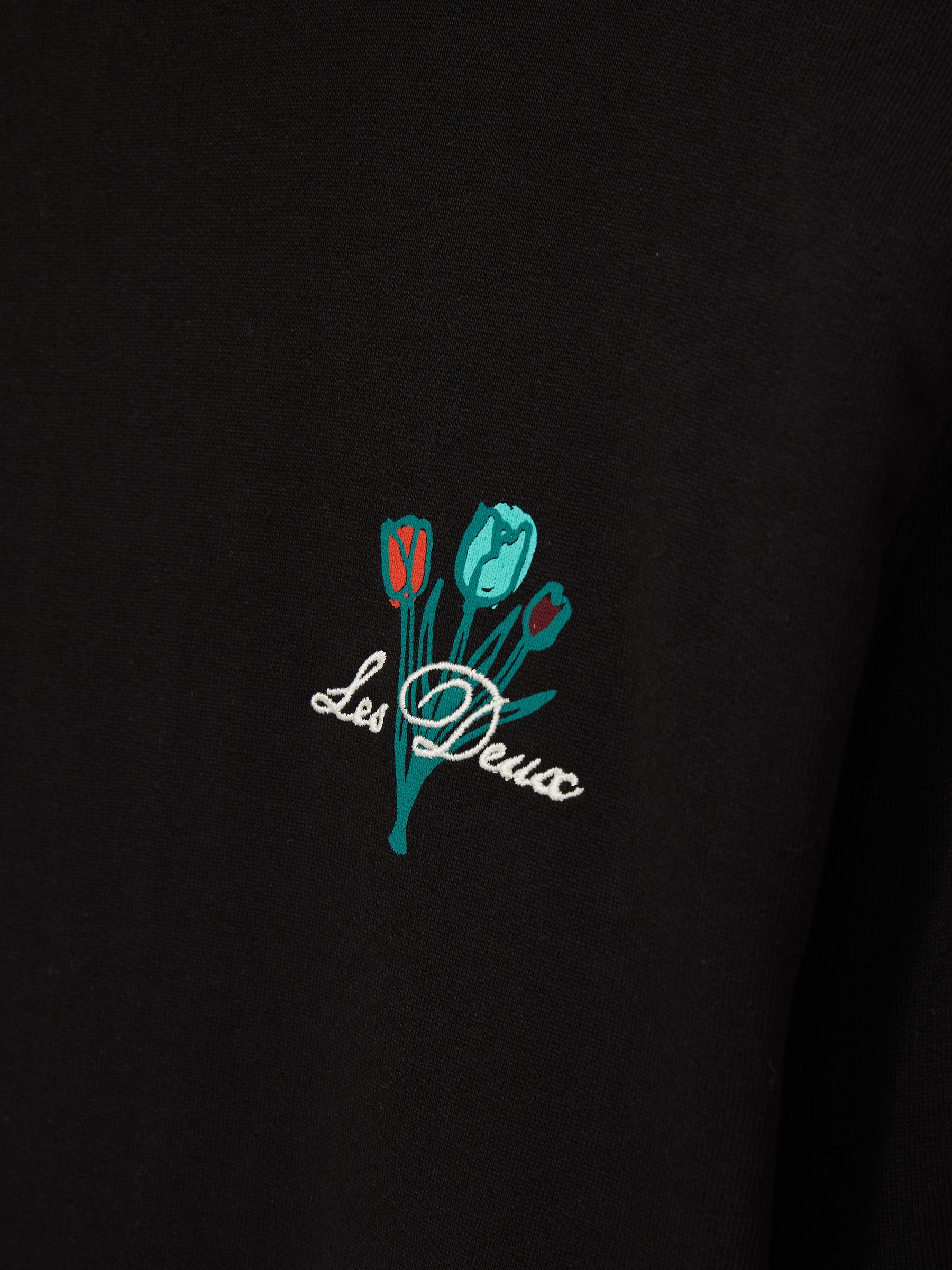 Les Deux Cotton Café Sweatshirt in Black Print - Image 5 of 5