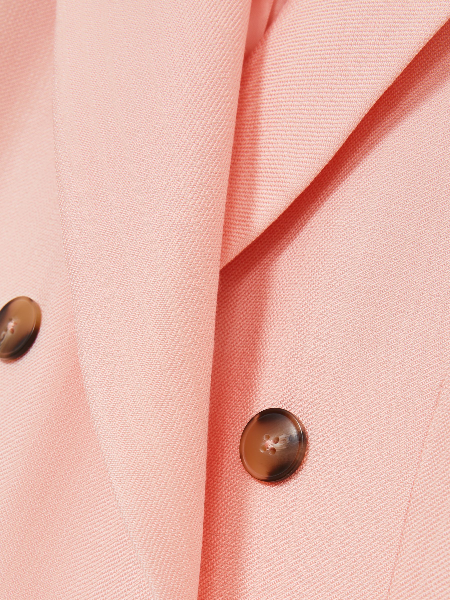 Double-Breasted Peak-Lapel Suit Jacket in Pink - Image 7 of 7