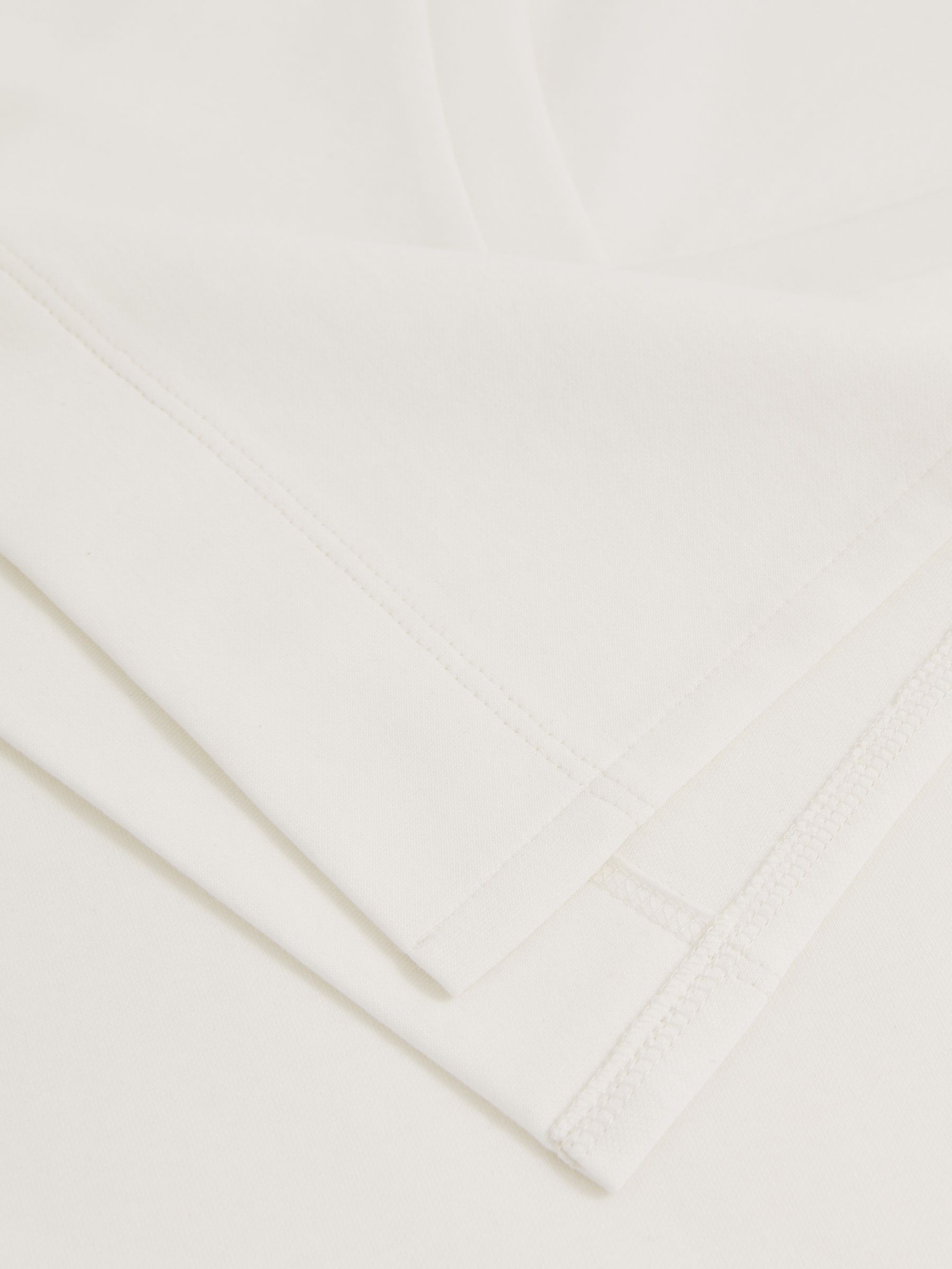 Stretch-Cotton Oversized V-Neck T-Shirt in White - Image 6 of 6