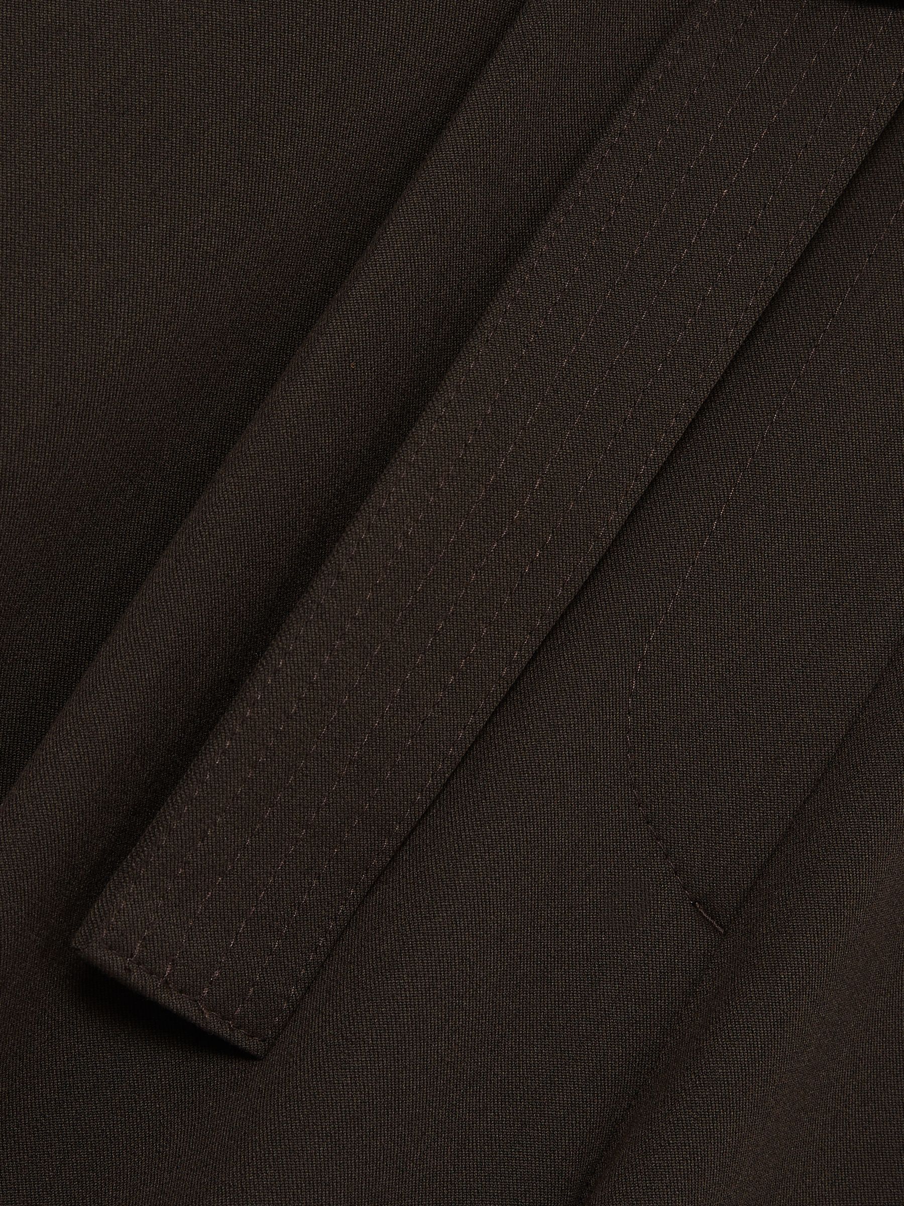 Belted Zip-Leg Tapered Trousers in Chocolate Brown - Image 6 of 6