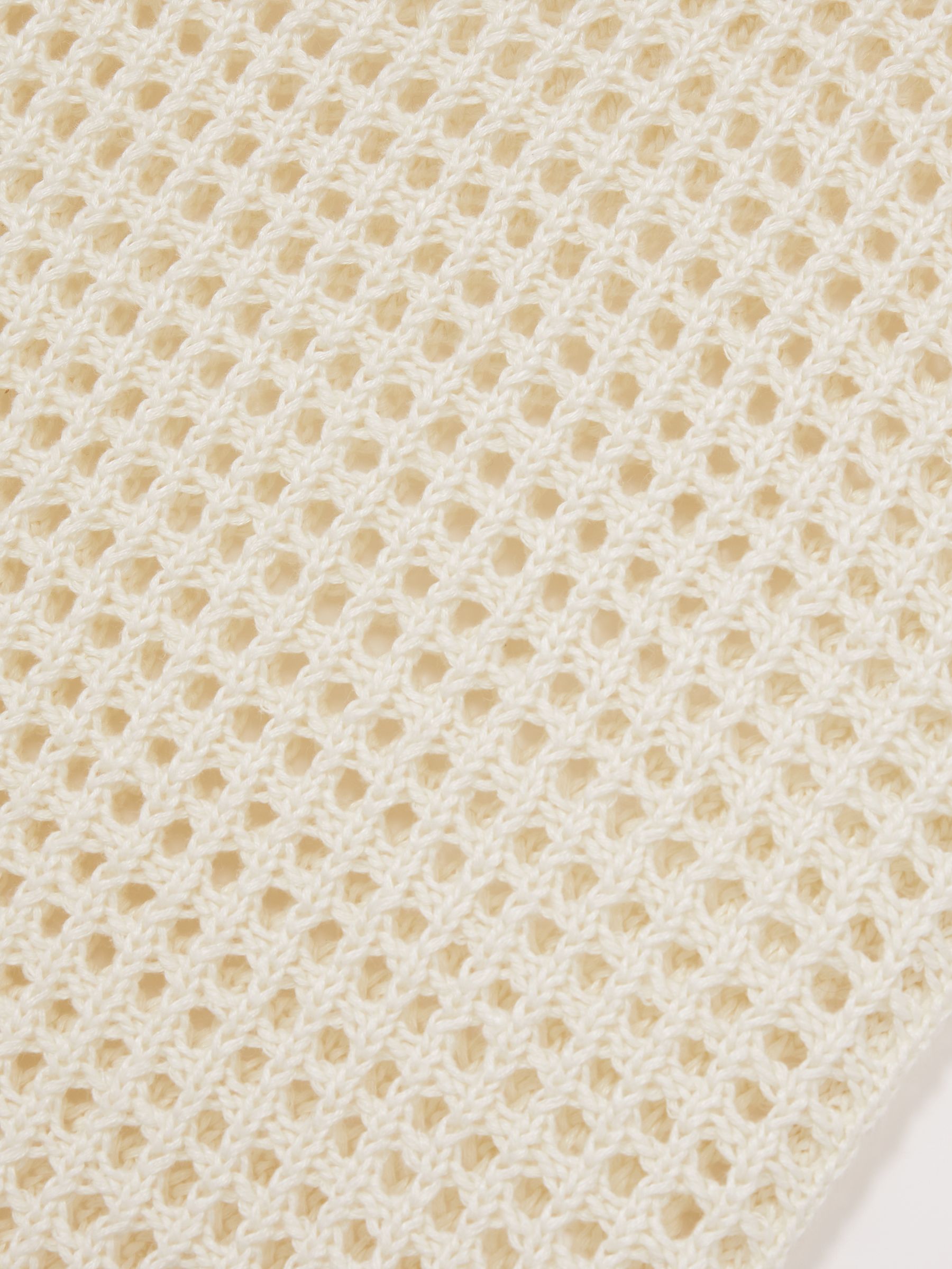 Linen Open-Knit Vest in Ivory - Image 7 of 7