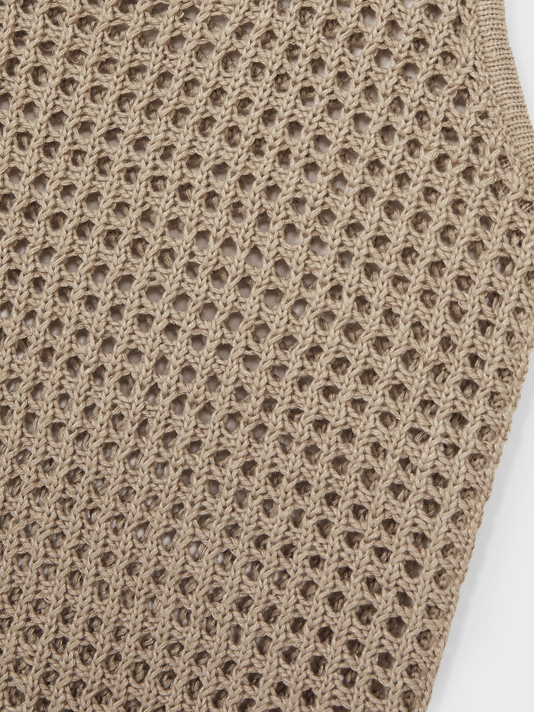 Linen Open-Knit Vest in Stone - Image 6 of 6