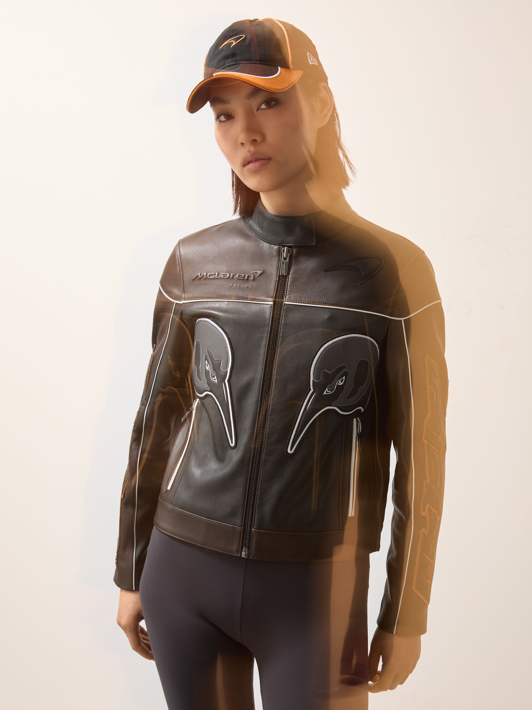 McLaren F1 Team Leather Biker Jacket in Black - Image 3 of 9