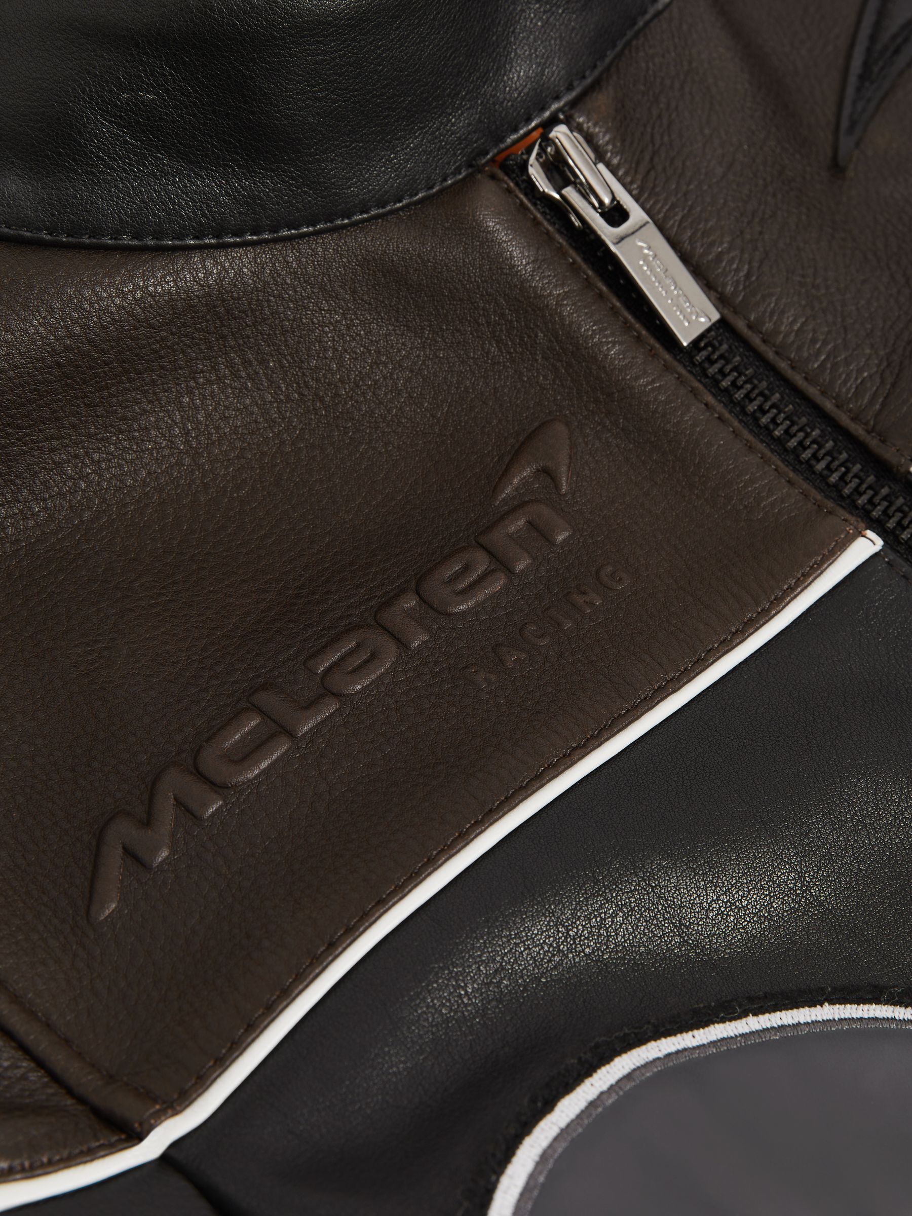 McLaren F1 Team Leather Biker Jacket in Black - Image 9 of 9