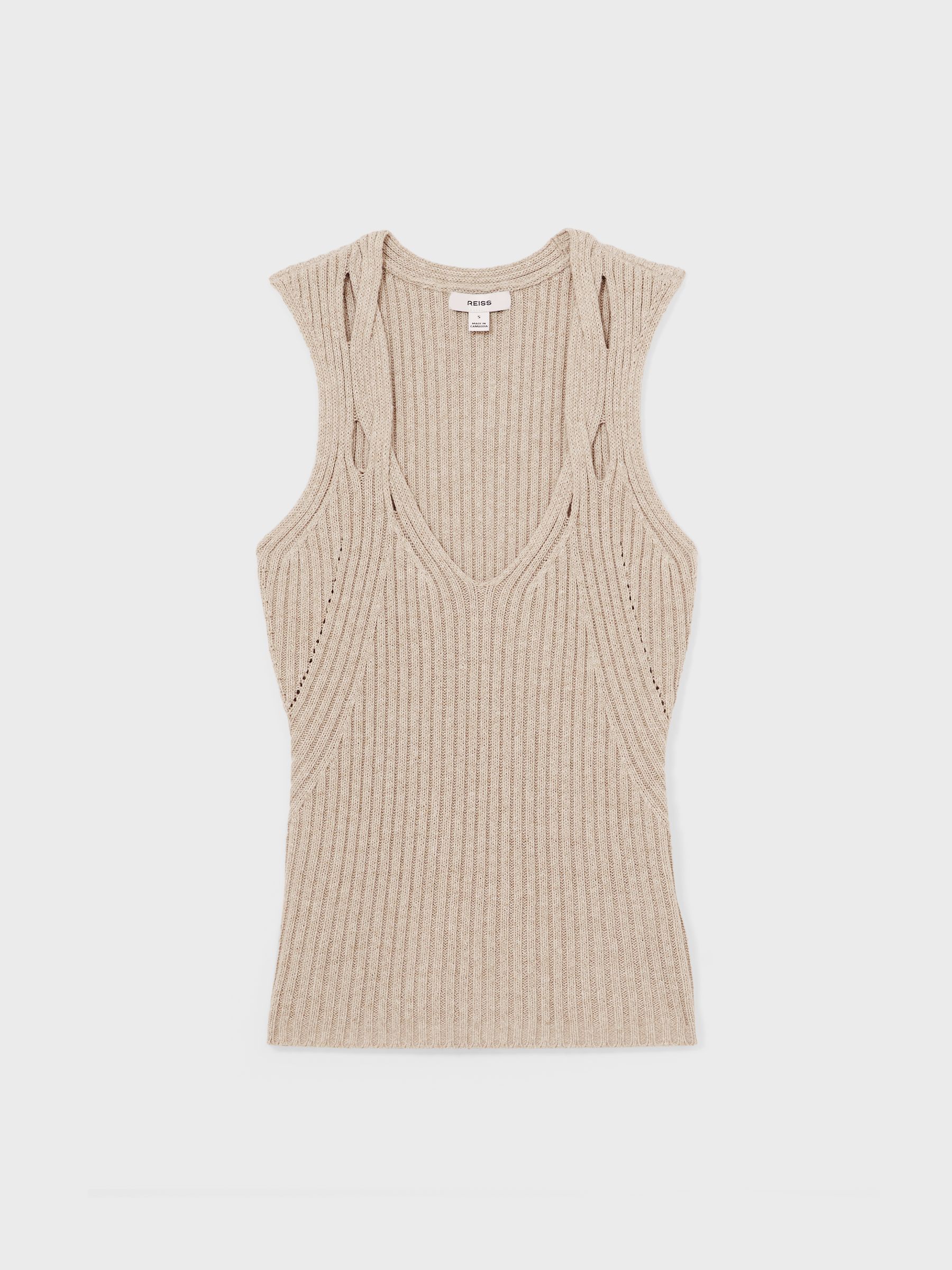 Twist Strap Knit Vest in Neutral - Image 2 of 5