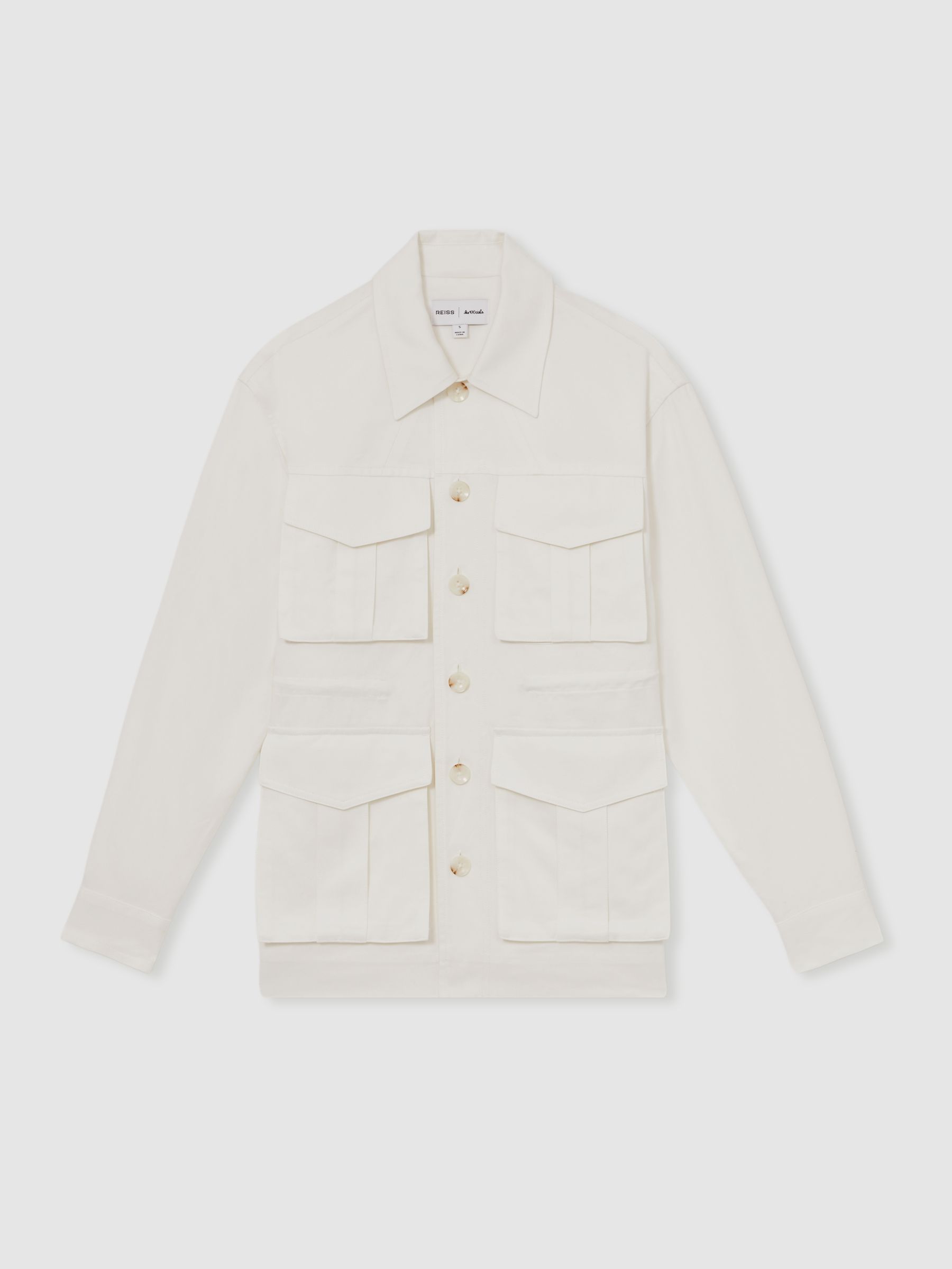 Reiss | Les 100 Ciels Utility Jacket in White - Image 2 of 7