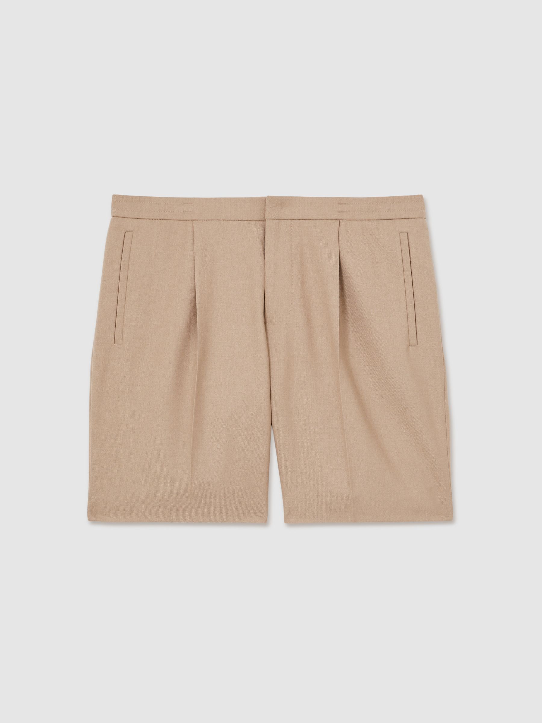 Relaxed Drawstring Shorts in Soft Camel - Image 2 of 6