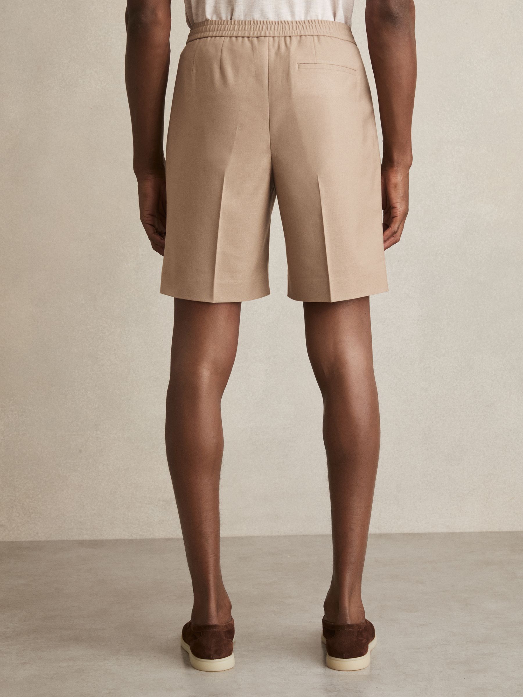 Relaxed Drawstring Shorts in Soft Camel - Image 5 of 6