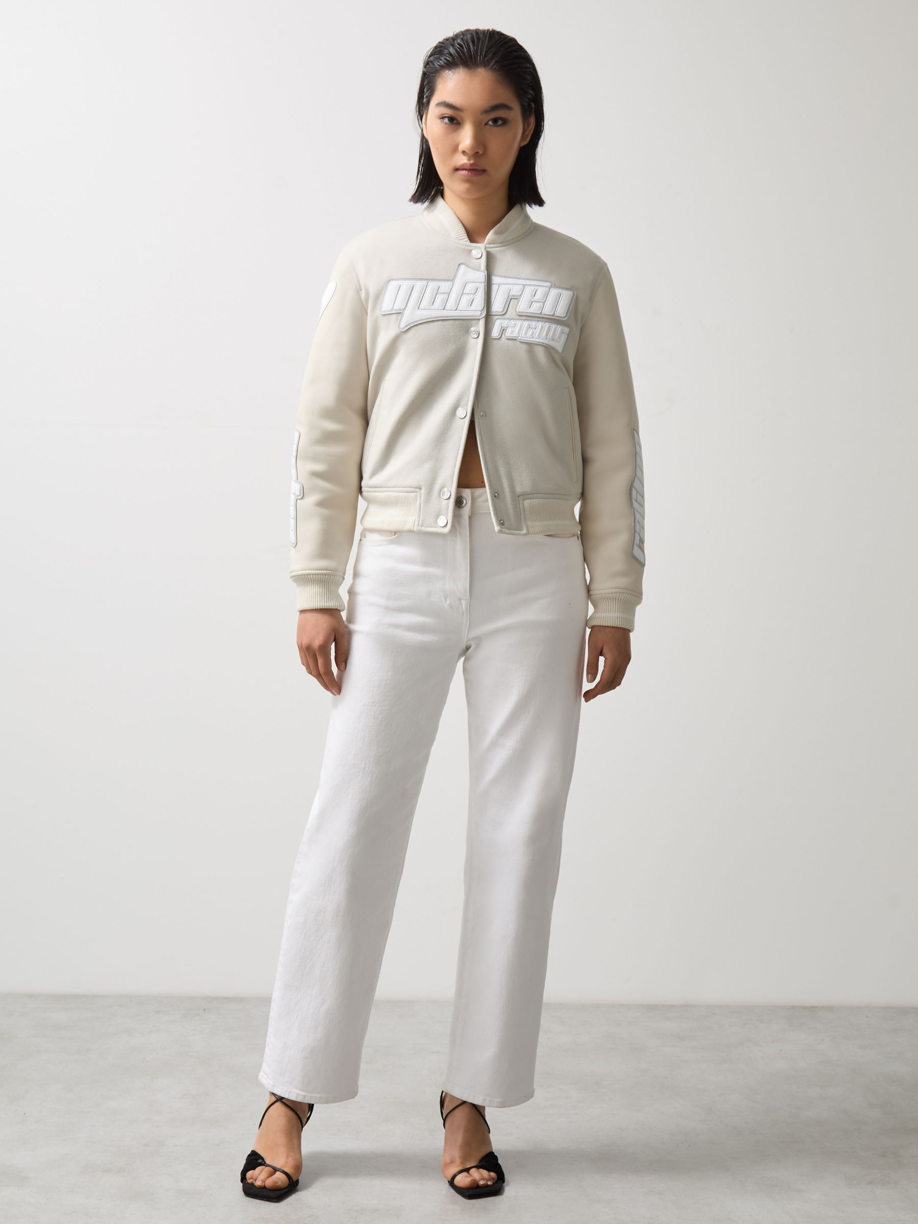 McLaren F1 Team Bomber Jacket in Off White - Image 3 of 7