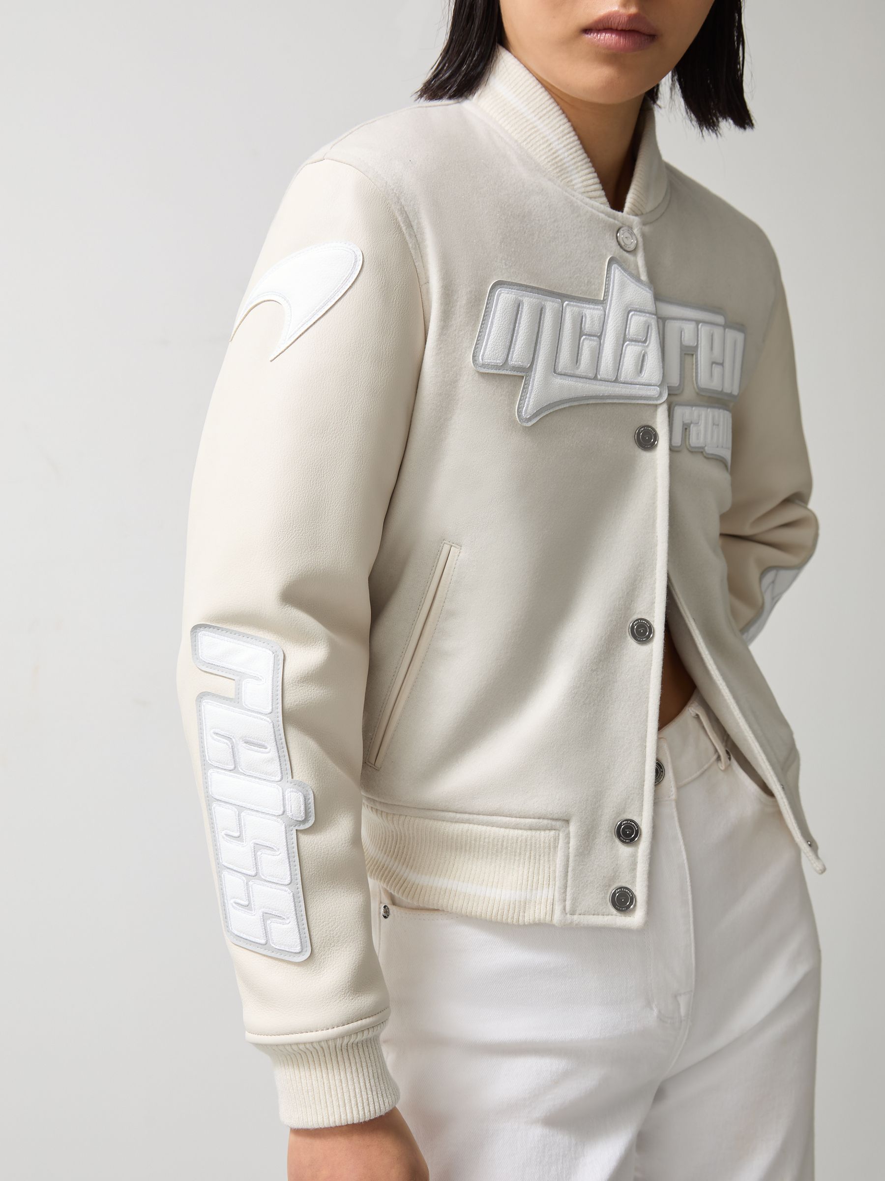 McLaren F1 Team Bomber Jacket in Off White - Image 4 of 7