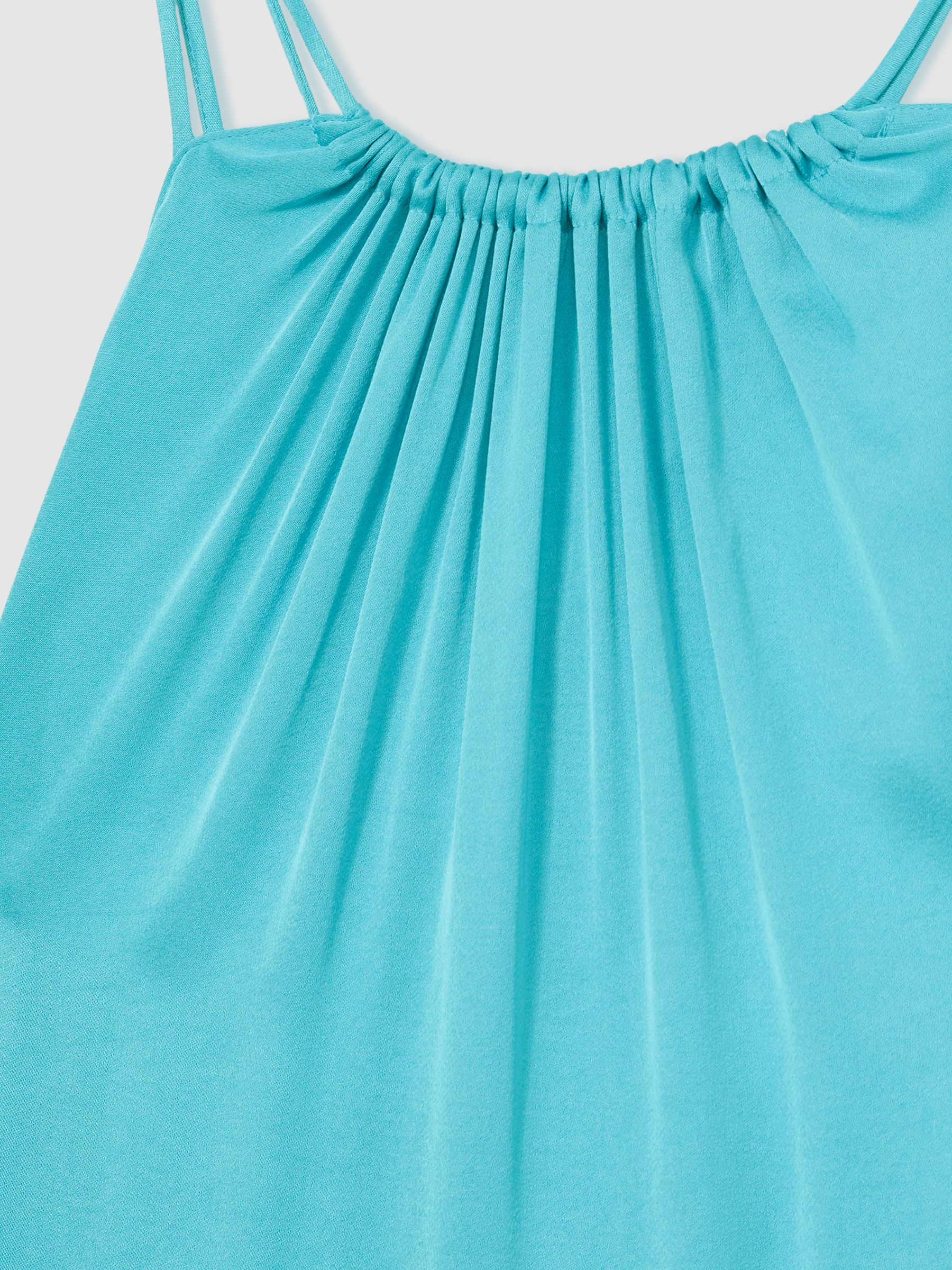 Satin Halterneck Maxi Dress in Blue - Image 5 of 5
