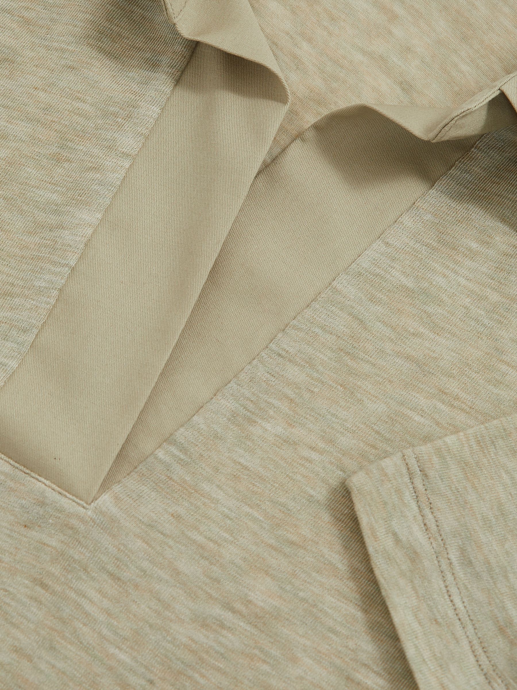 Reiss | Les 100 Ciels Polo Shirt With Cashmere in Sage - Image 7 of 7