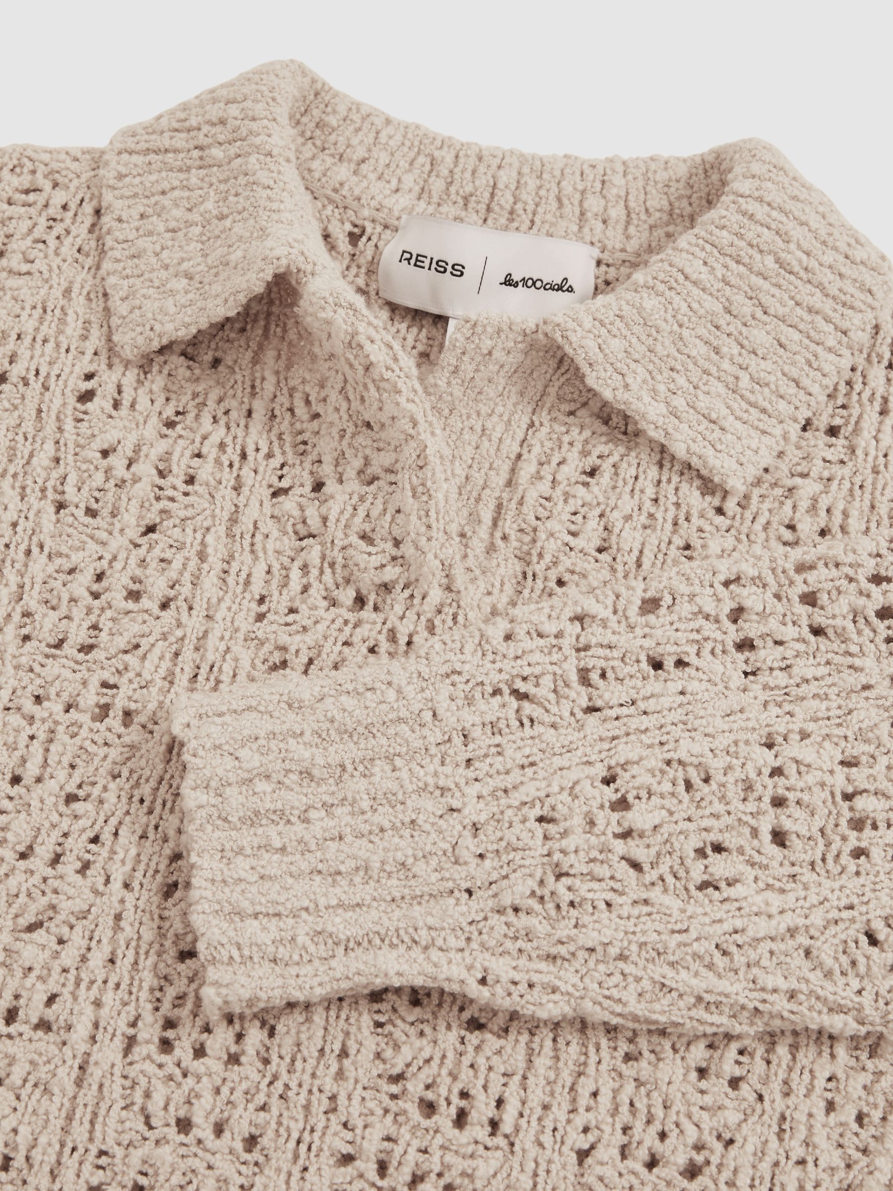 4-9 yrs Reiss | 100 Ciels Bouclé Jumper in Neutral - Image 6 of 6