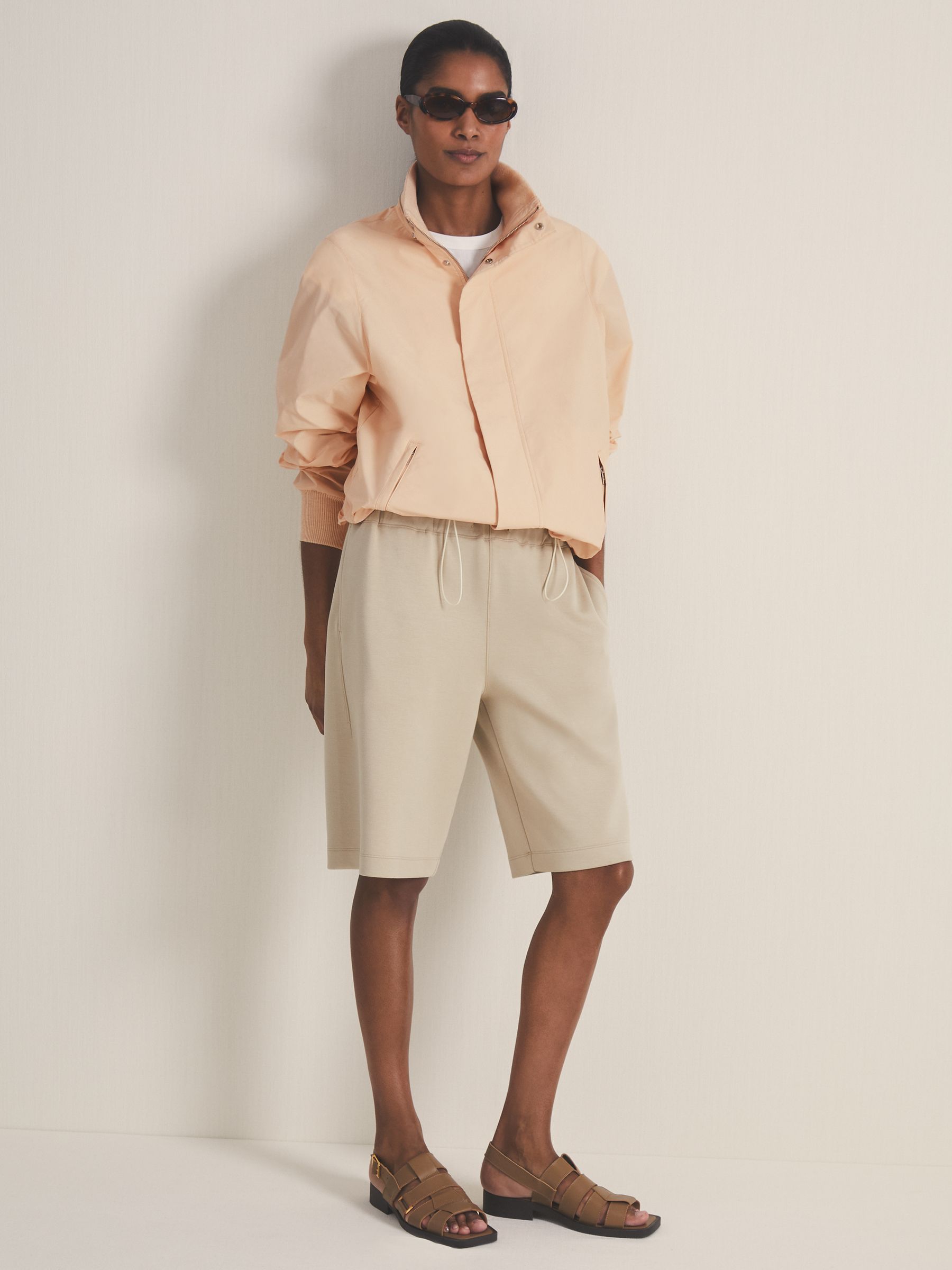 Reiss | Les 100 Ciels Technical Jacket in Neutral - Image 1 of 8