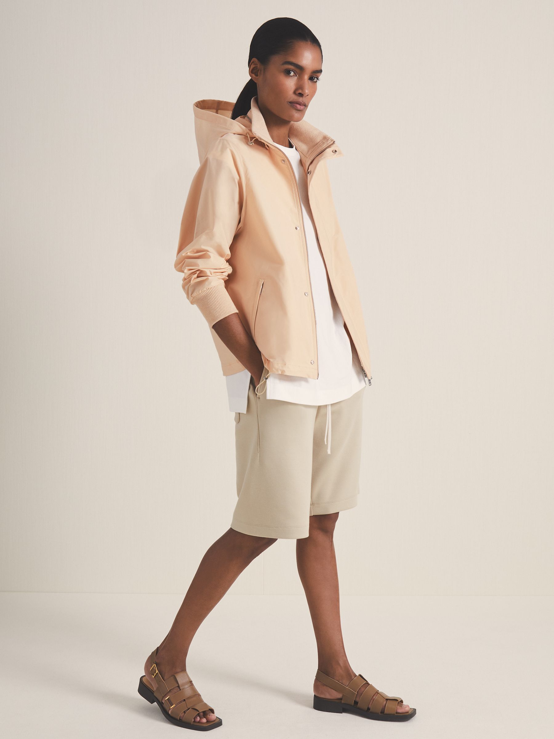 Reiss | Les 100 Ciels Technical Jacket in Neutral - Image 3 of 8