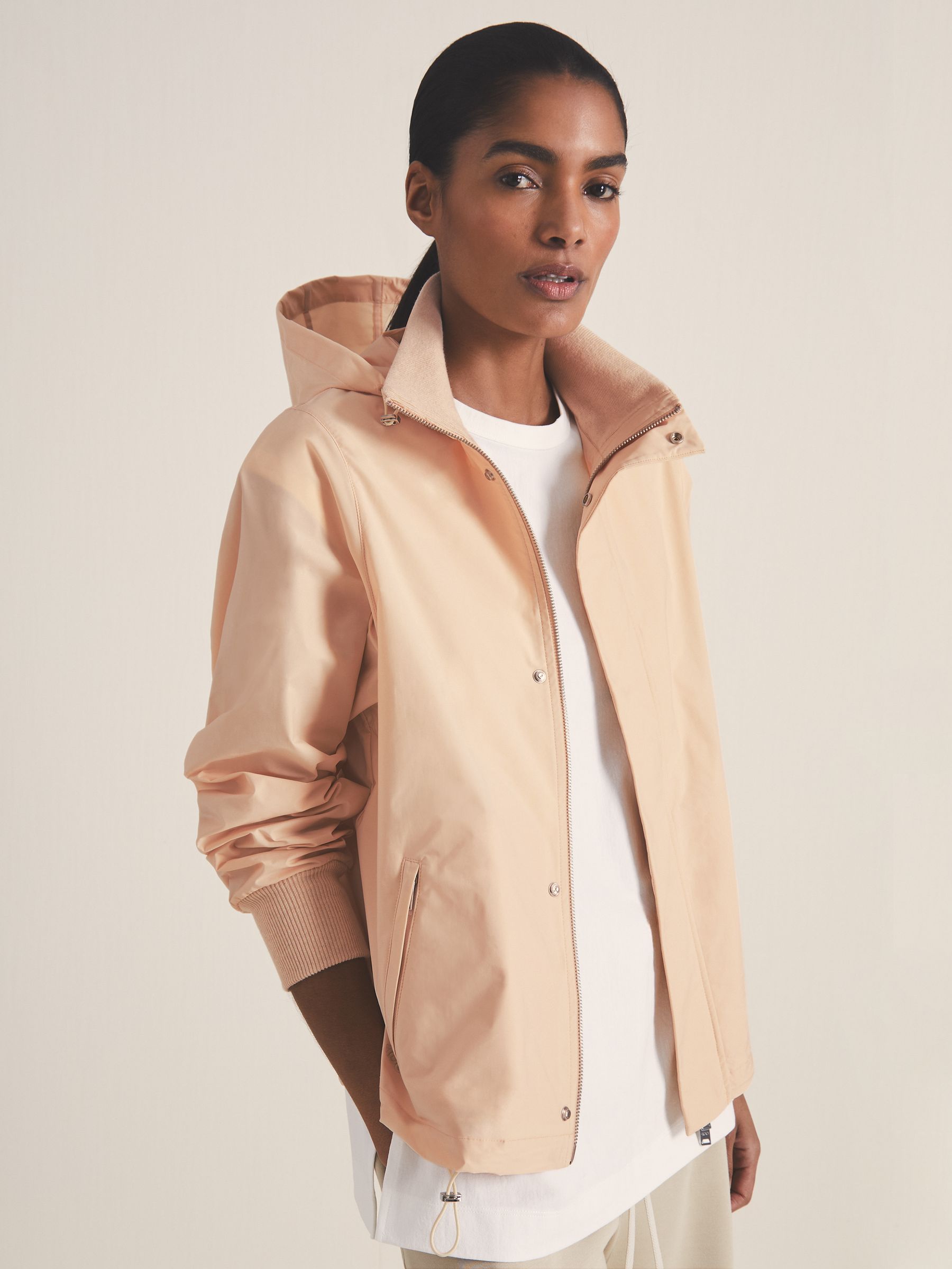 Reiss | Les 100 Ciels Technical Jacket in Neutral - Image 4 of 8