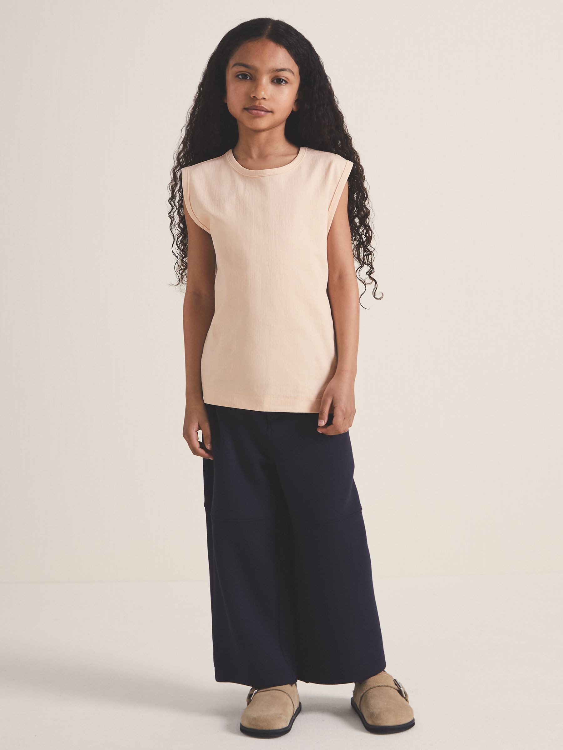 4-9 yrs Reiss | Les 100 Ciels Oversize T-Shirt in Peach - Image 3 of 6