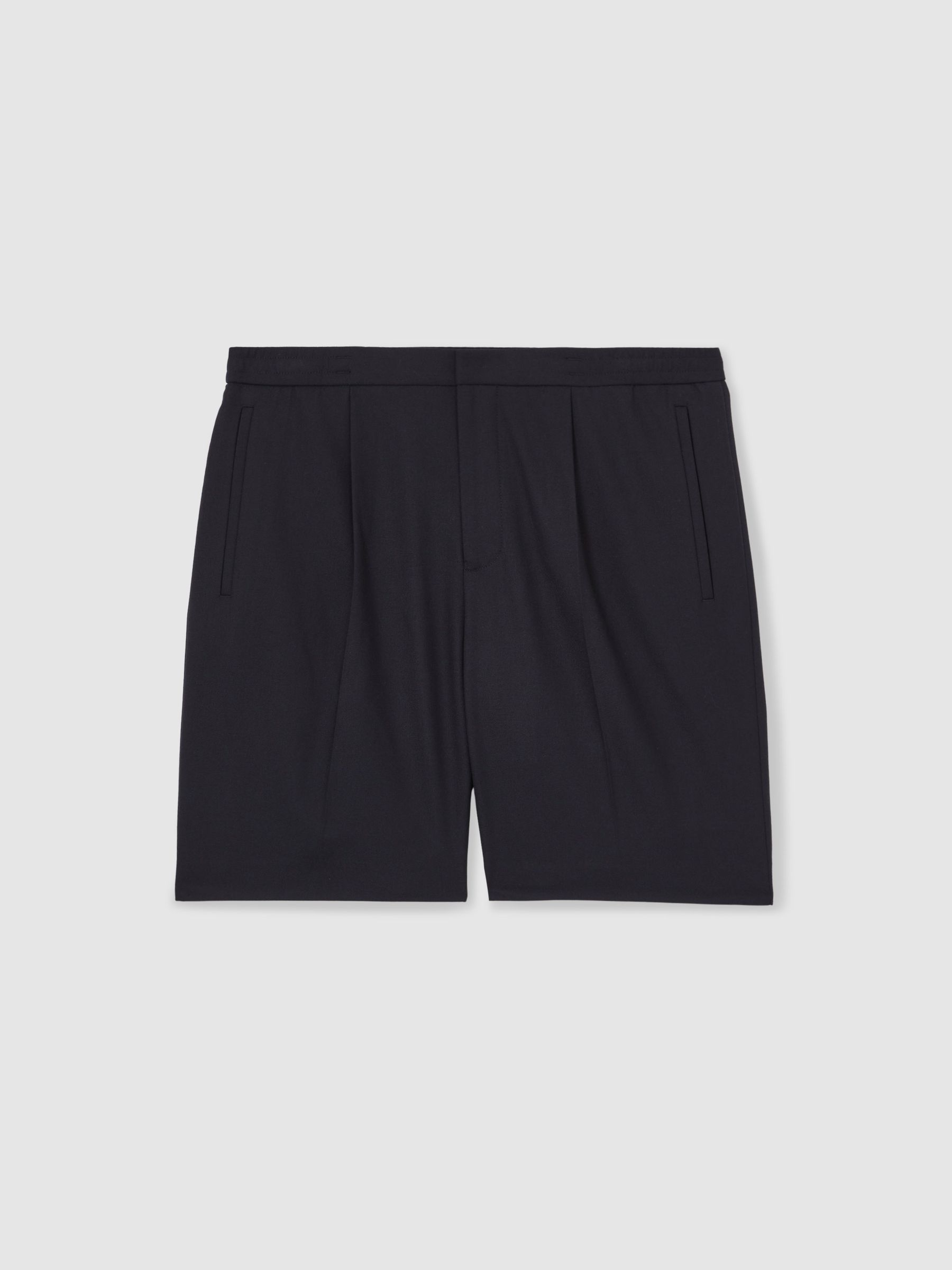 Relaxed Drawstring Shorts in Navy - Image 2 of 6