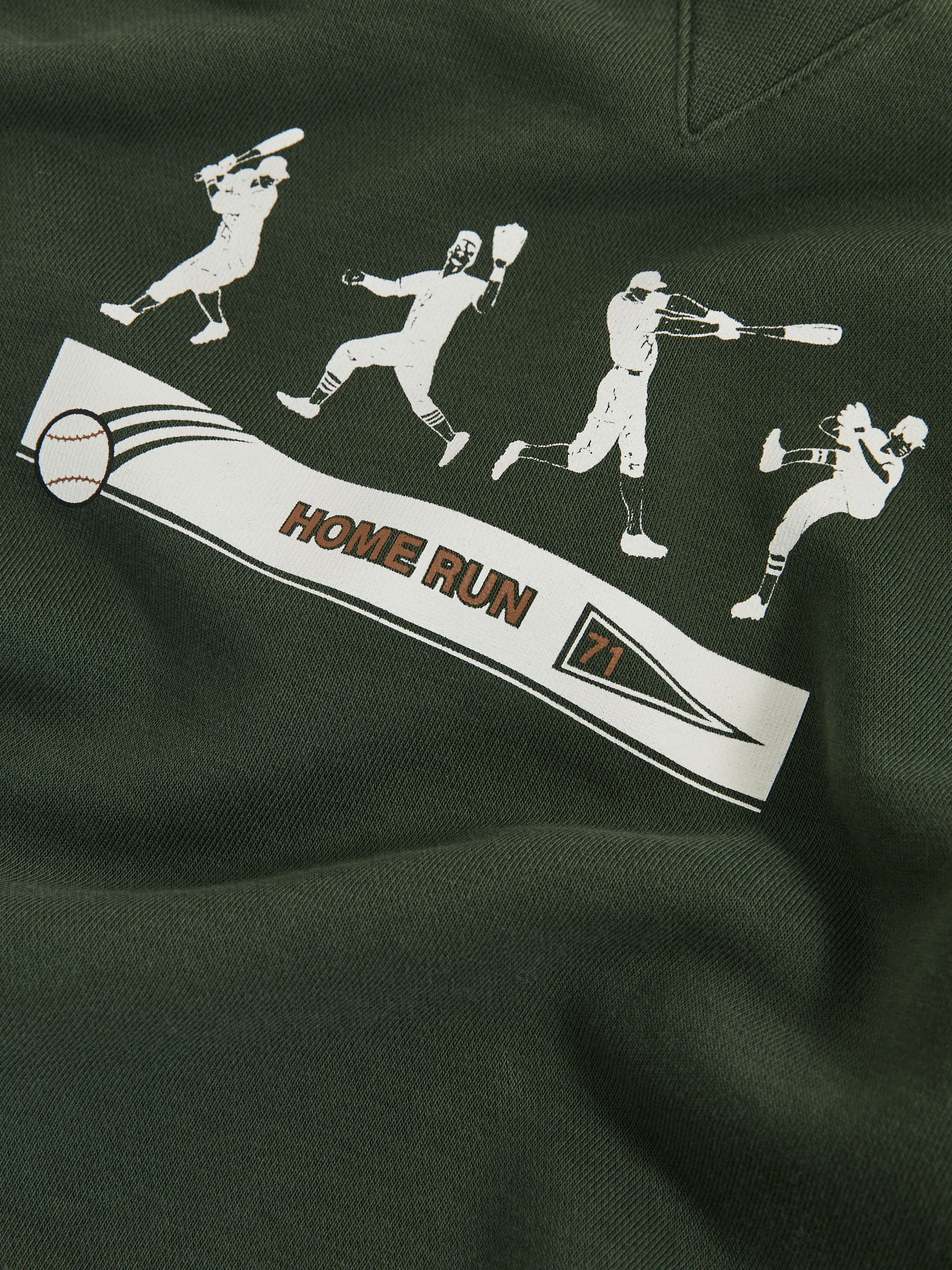 13-14 yrs Cotton-Blend Varsity Sweatshirt in Pine Green - Image 4 of 4